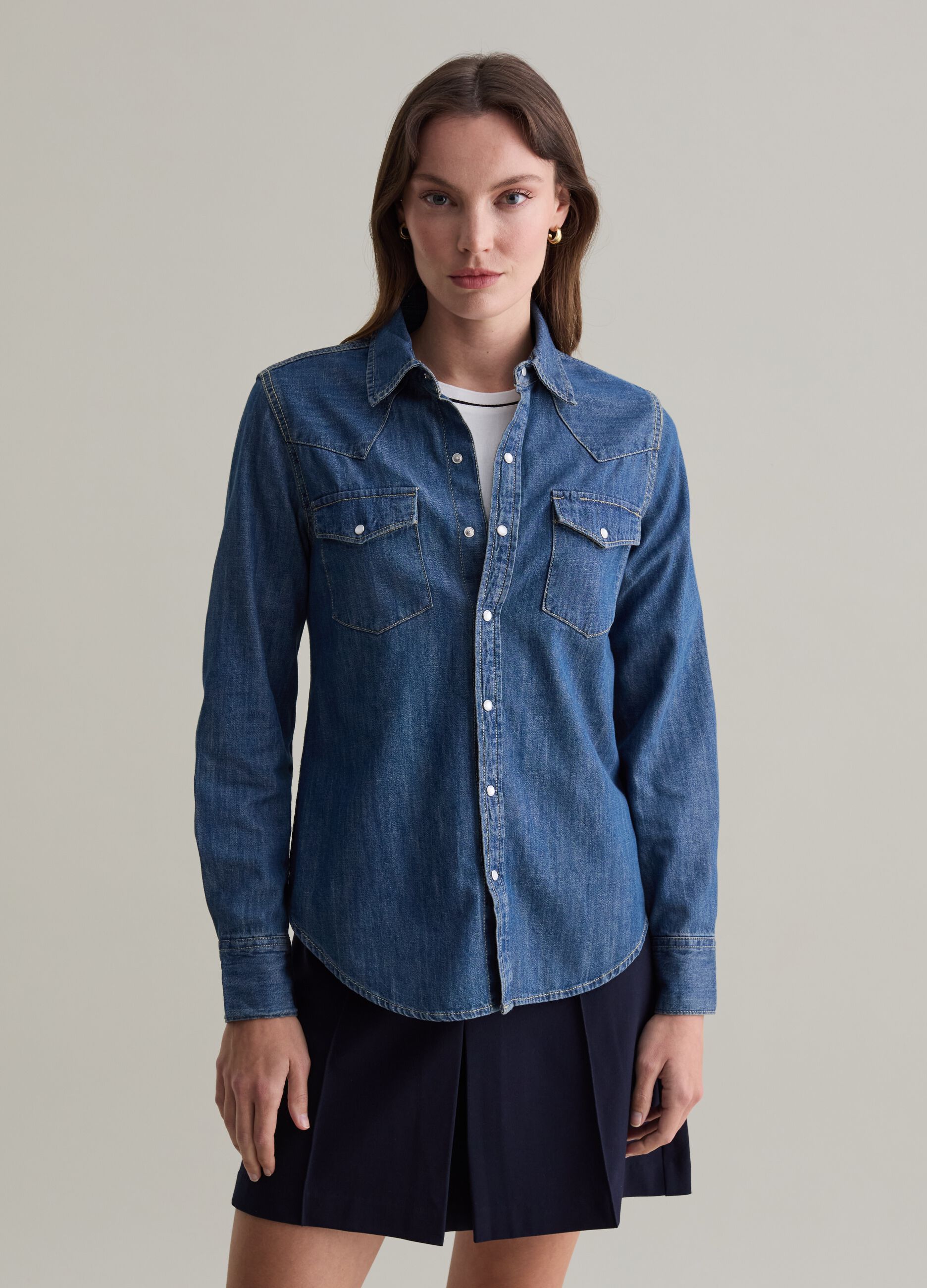 Western shirt in denim