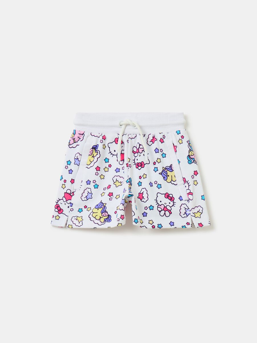Shorts de felpa estampado integral Hello Kitty_0