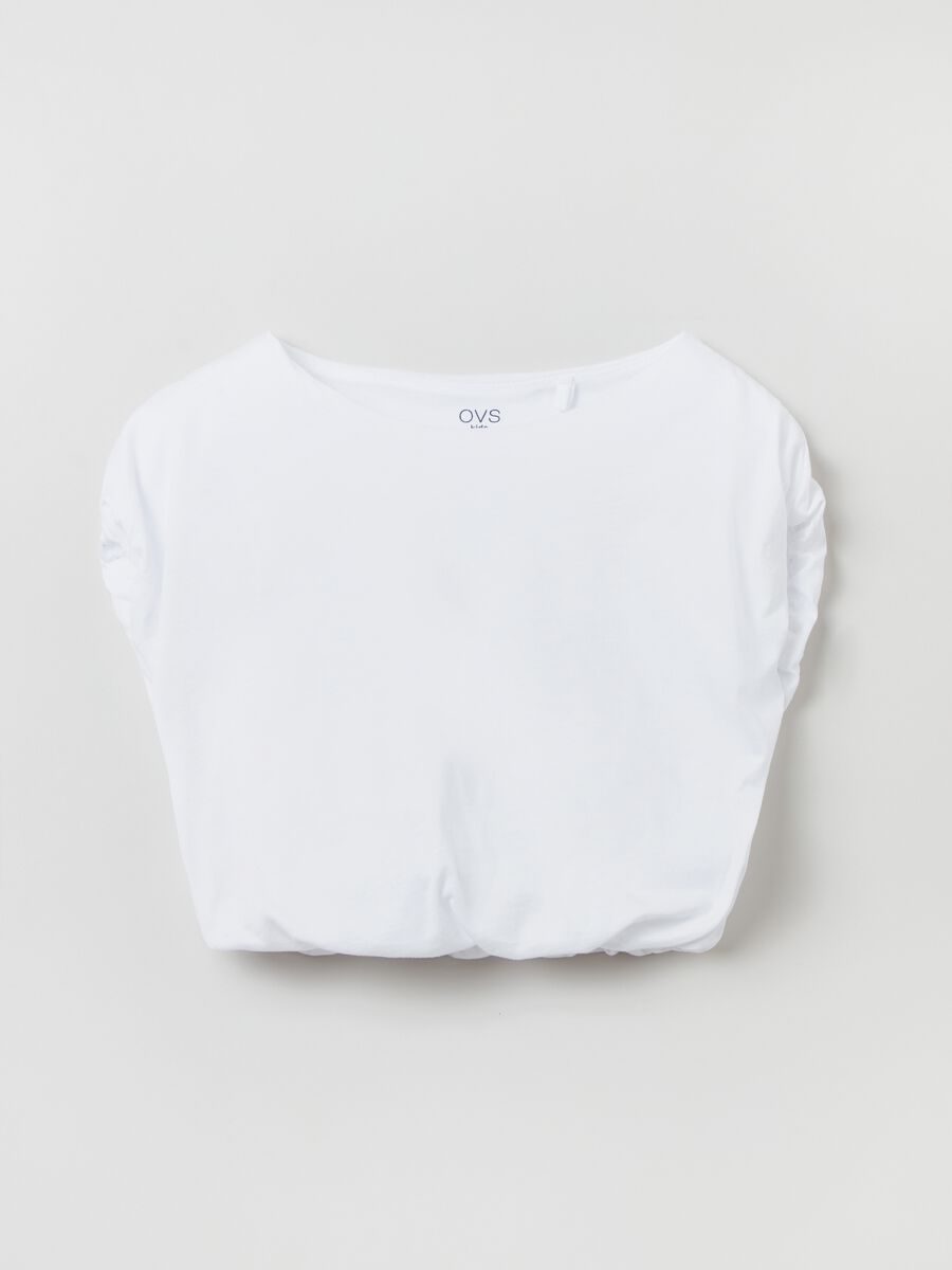 Crop puff T-shirt_0