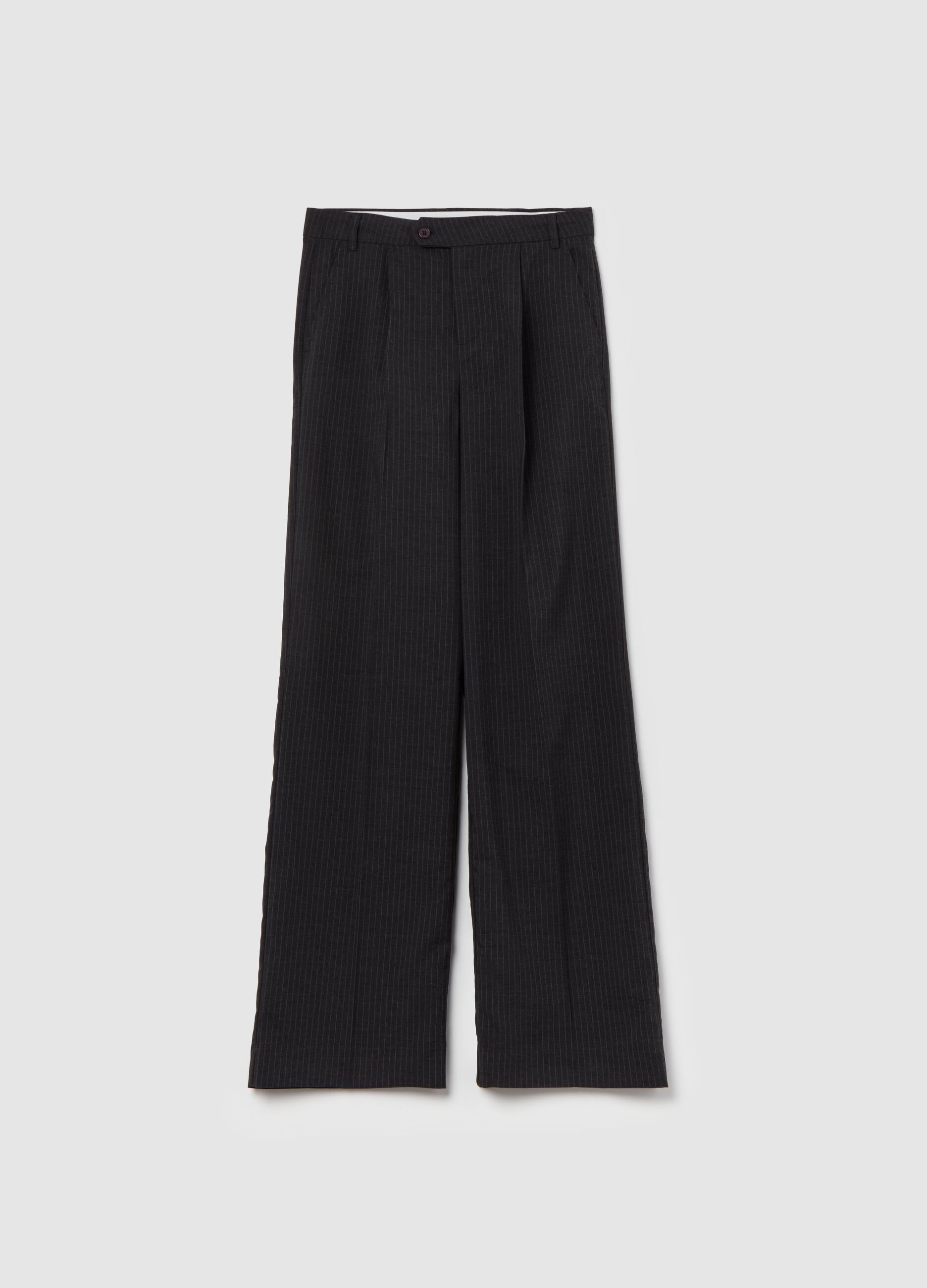 Pinstriped palazzo trousers