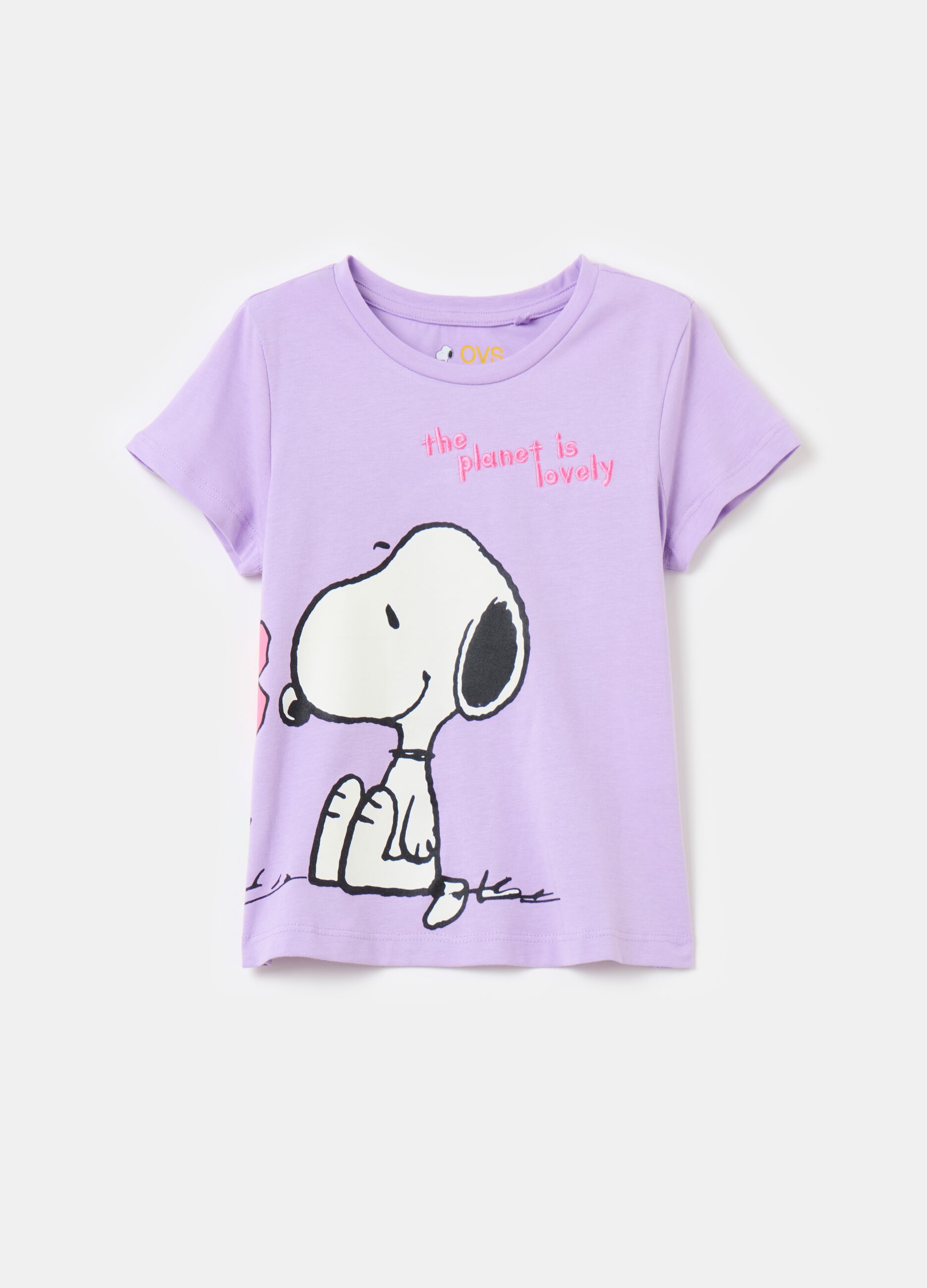 Camiseta de algodón orgánico estampado Snoopy