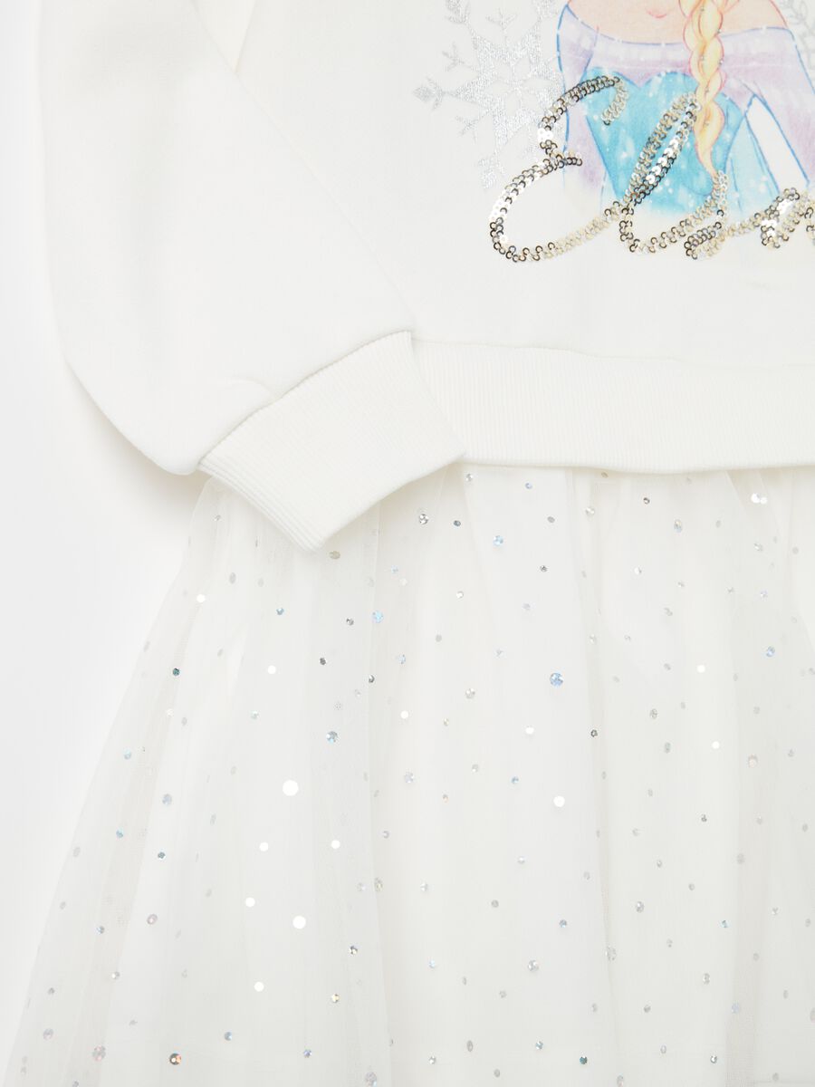 Dress with Frozen Elsa print and tulle skirt_3