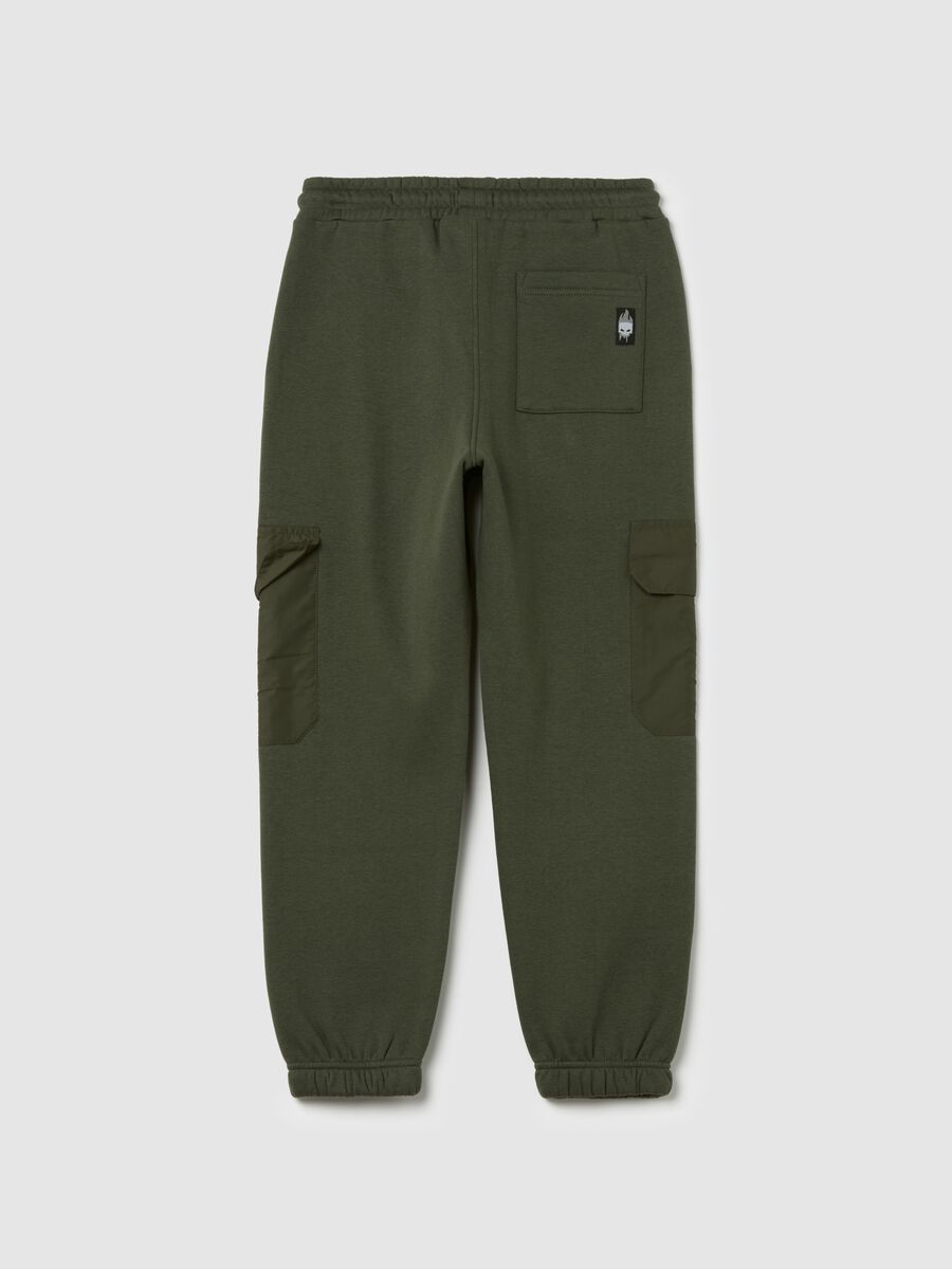 Cargo joggers in fleece with drawstring_1