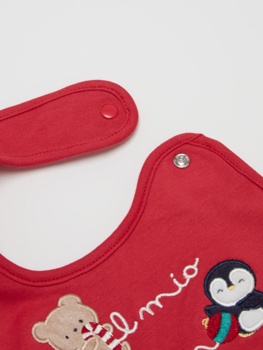 "Il mio primo Natale" bib in organic cotton_2