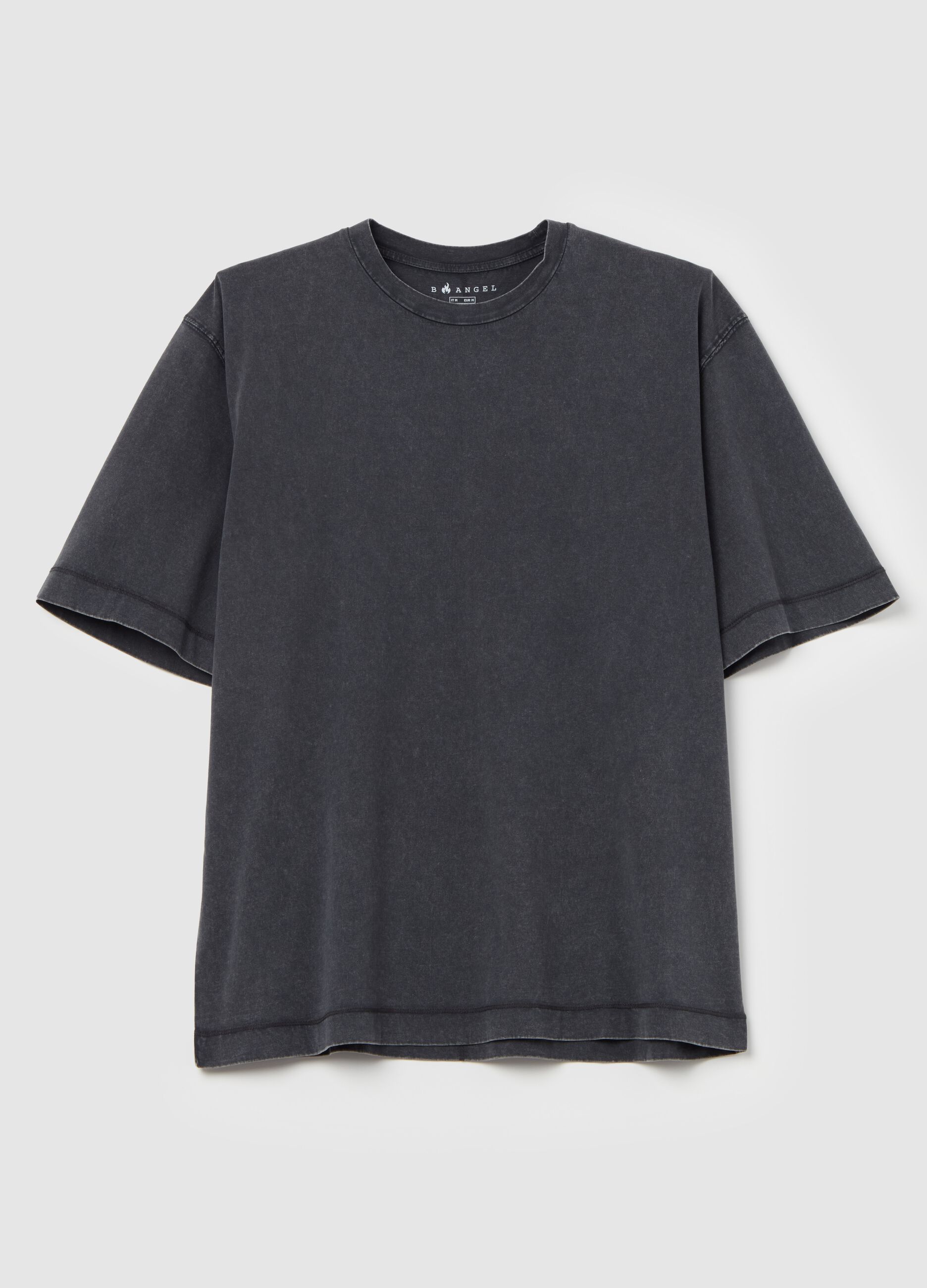 Cotton T-shirt with round neck