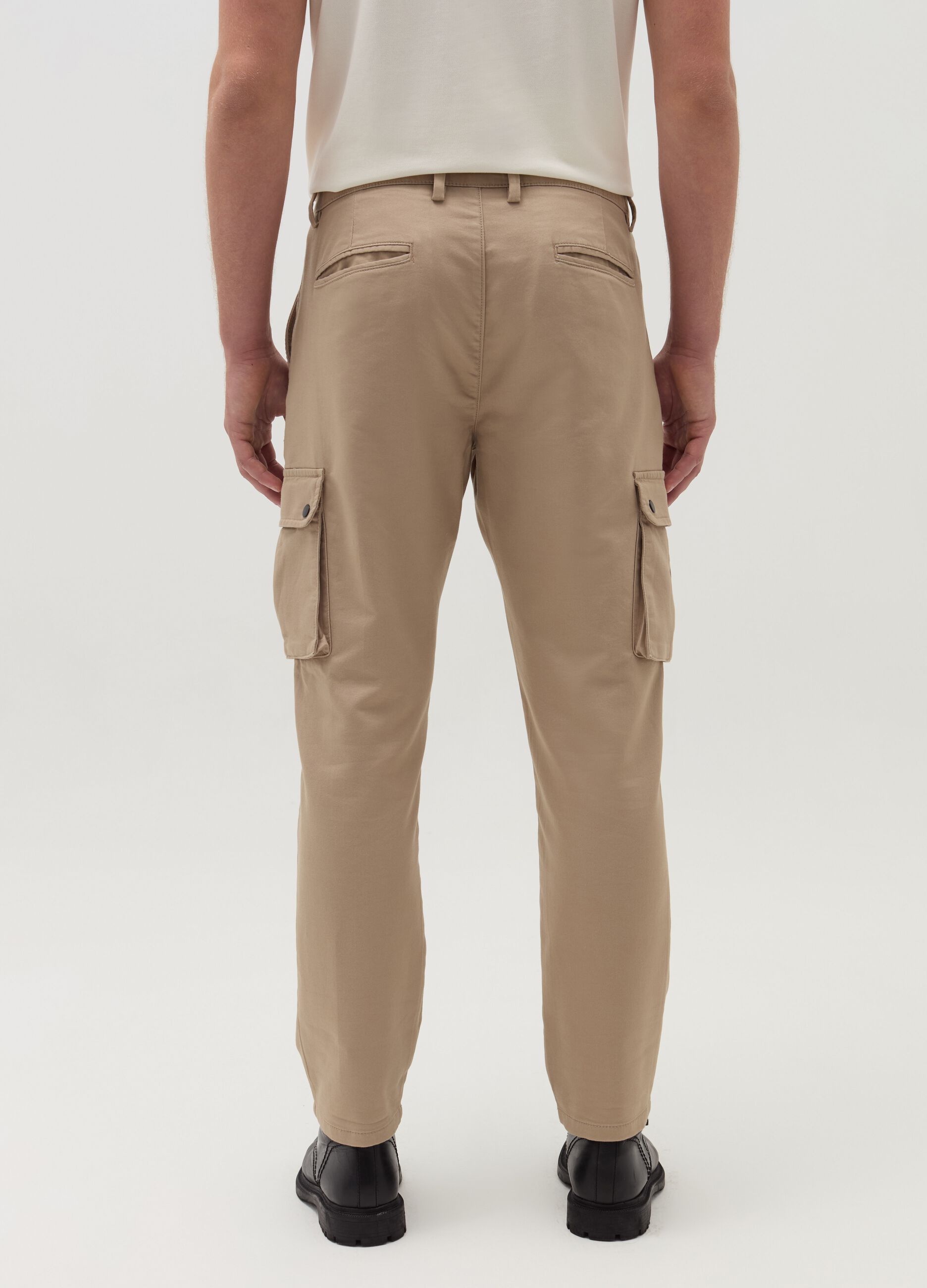 Cargo trousers in stretch cotton