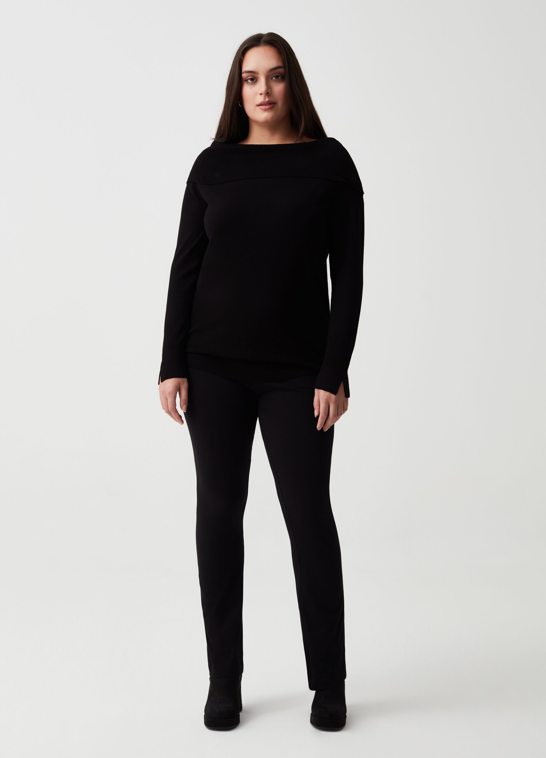 Curvy stretch bootcut-fit leggings