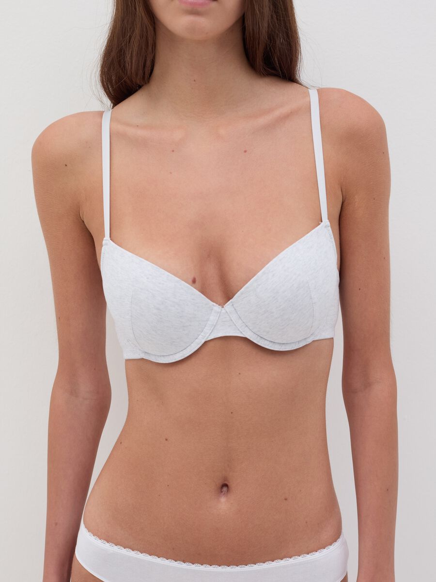 The Padded bra in stretch organic cotton_1