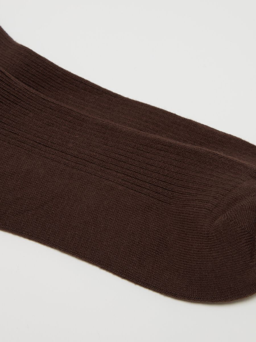 Stretch midi socks with ribbing_2