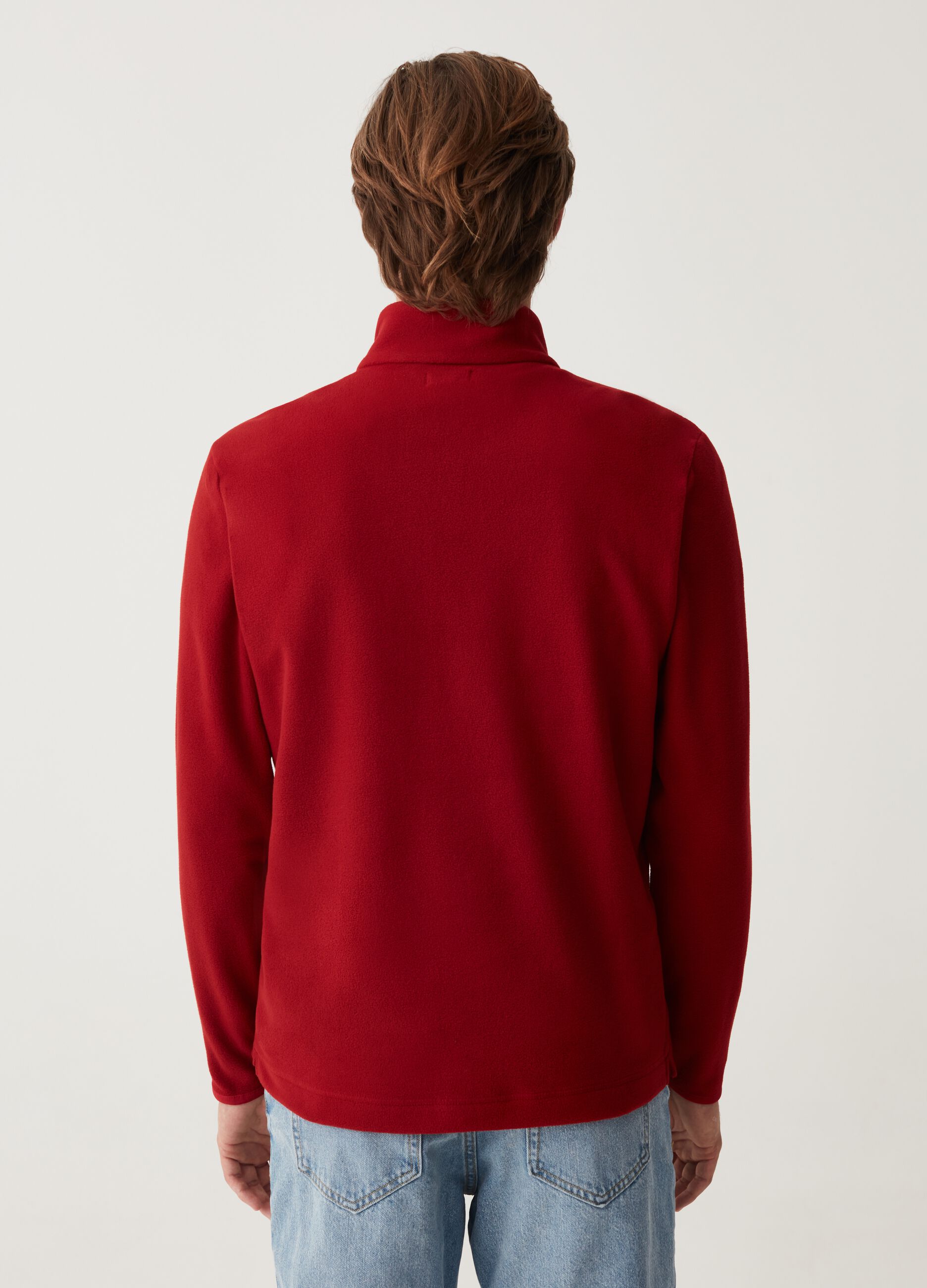 Felpa half-zip in pile