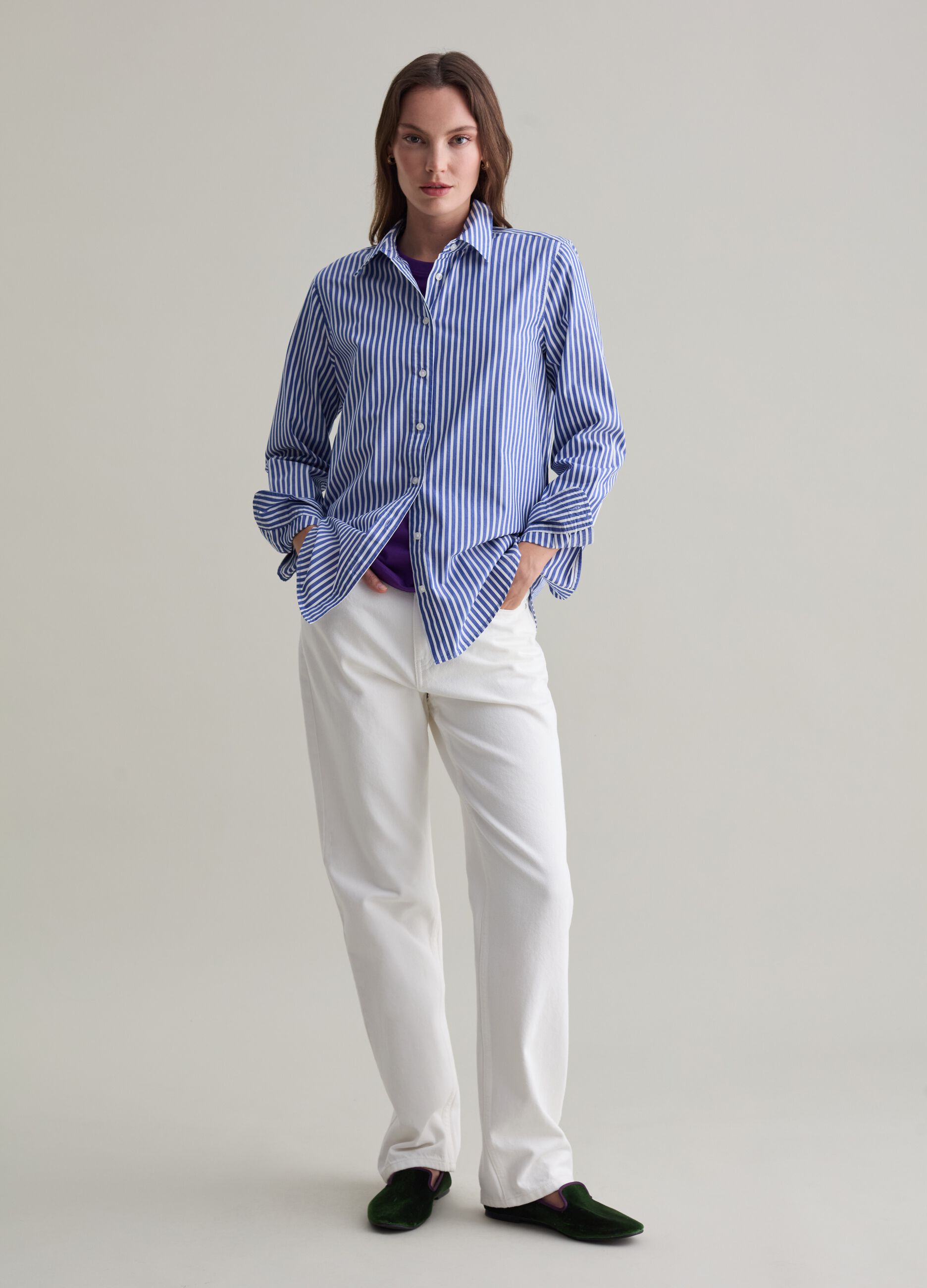 Cotton poplin shirt