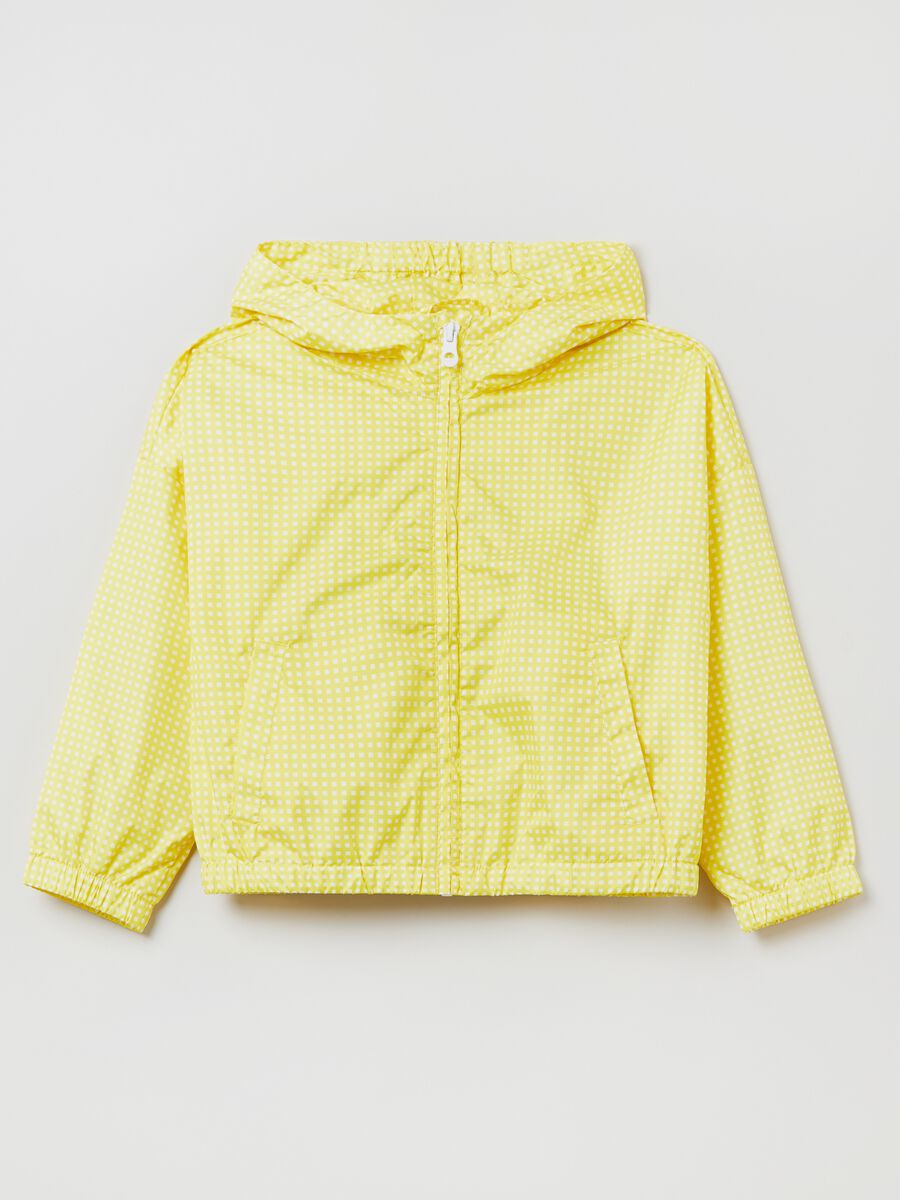 Windbreaker with check pattern_0