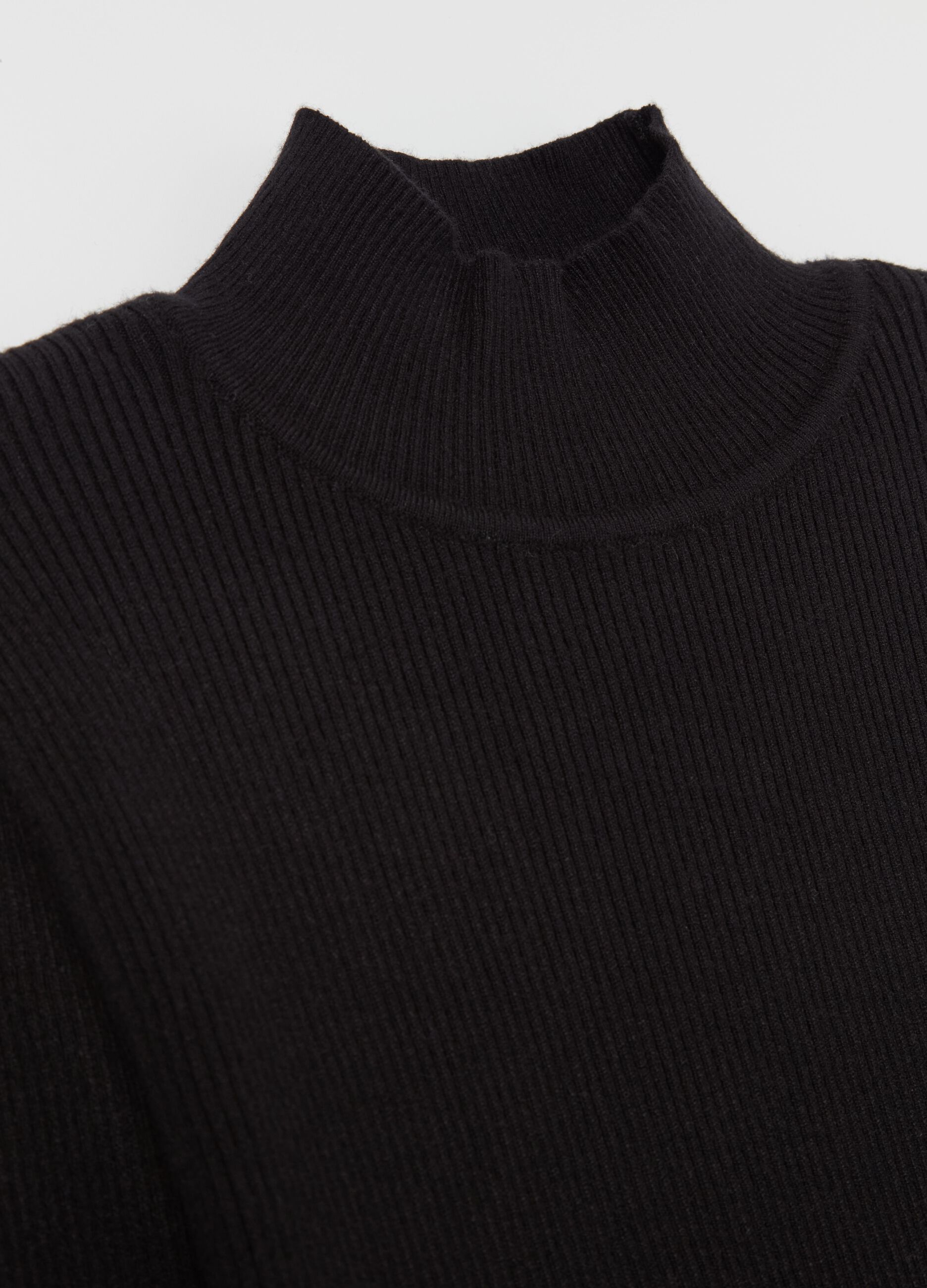 Pullover with mock neck