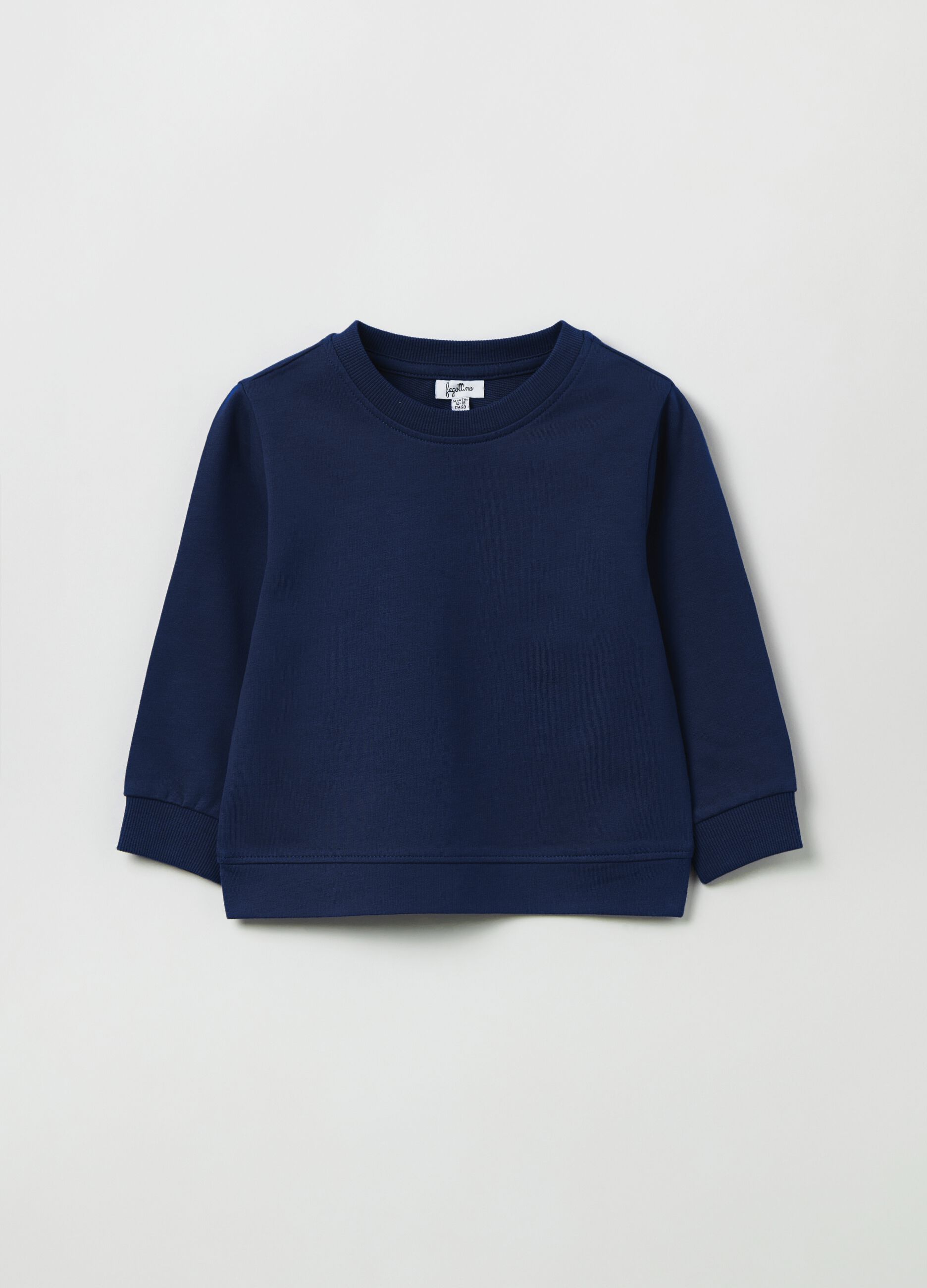 Sweatshirt with round neck in French terry