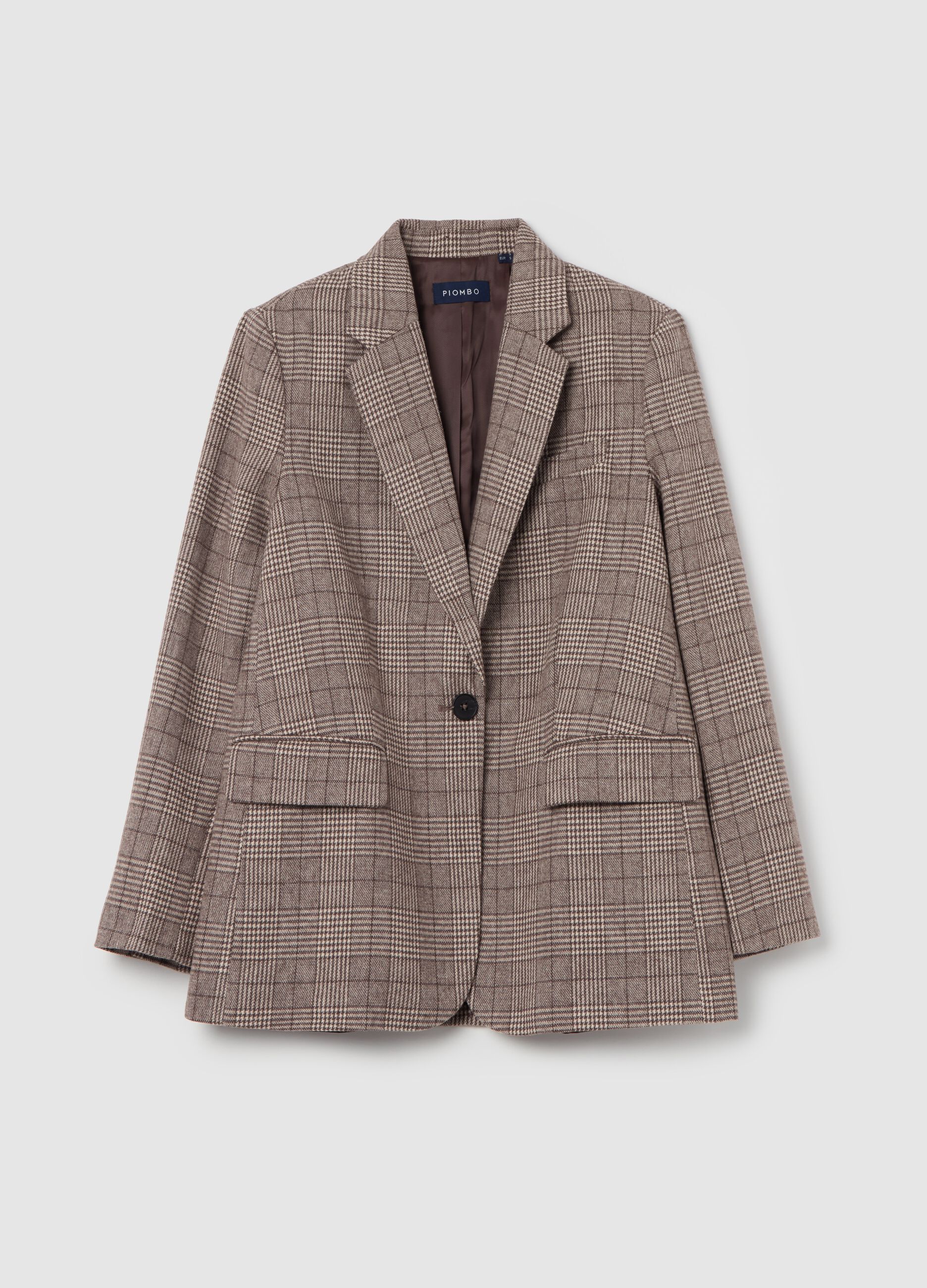 Contemporary blazer in Prince of Wales fabric