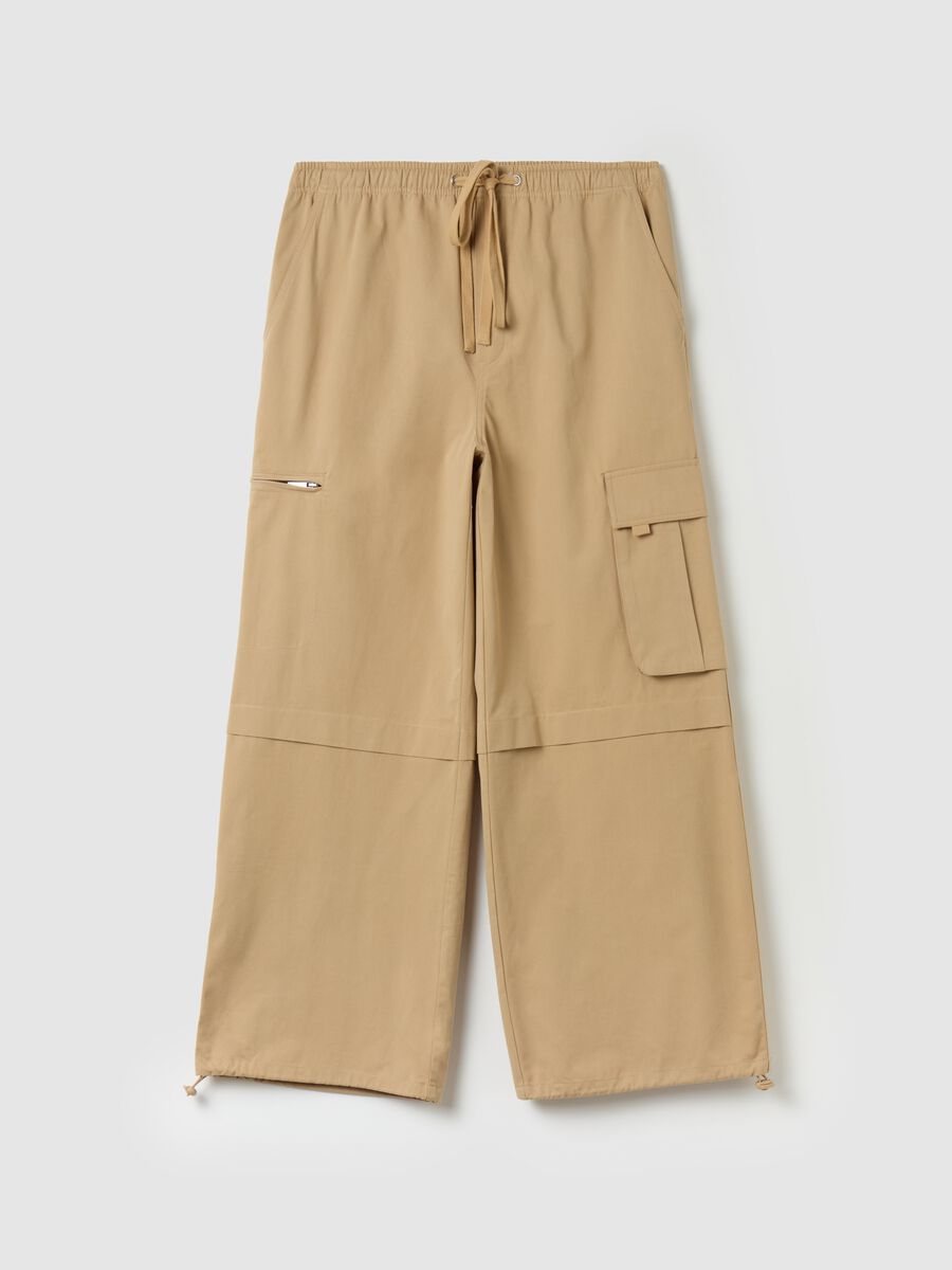 Cotton cargo parachute trousers_4