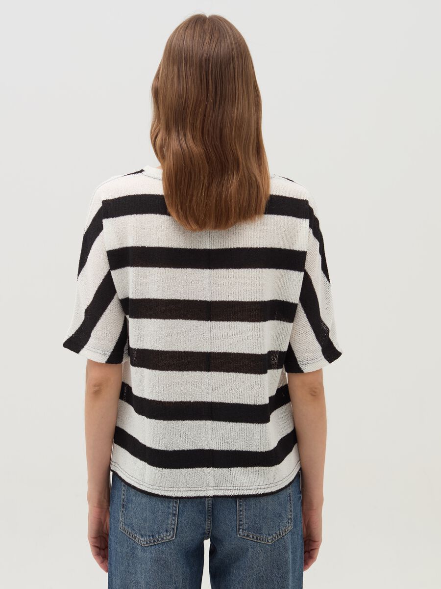 Striped T-shirt with elbow-length sleeves_2