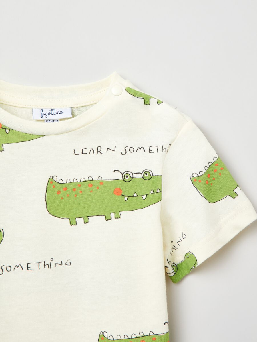 Camiseta de algodón con estampado cocodrilo_2