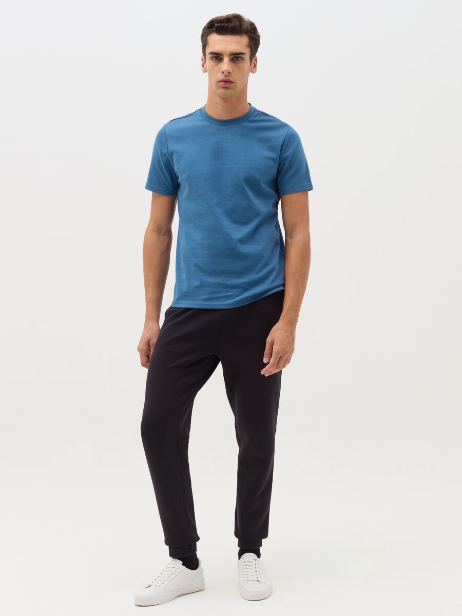 Stretch T-shirt with round neck_0