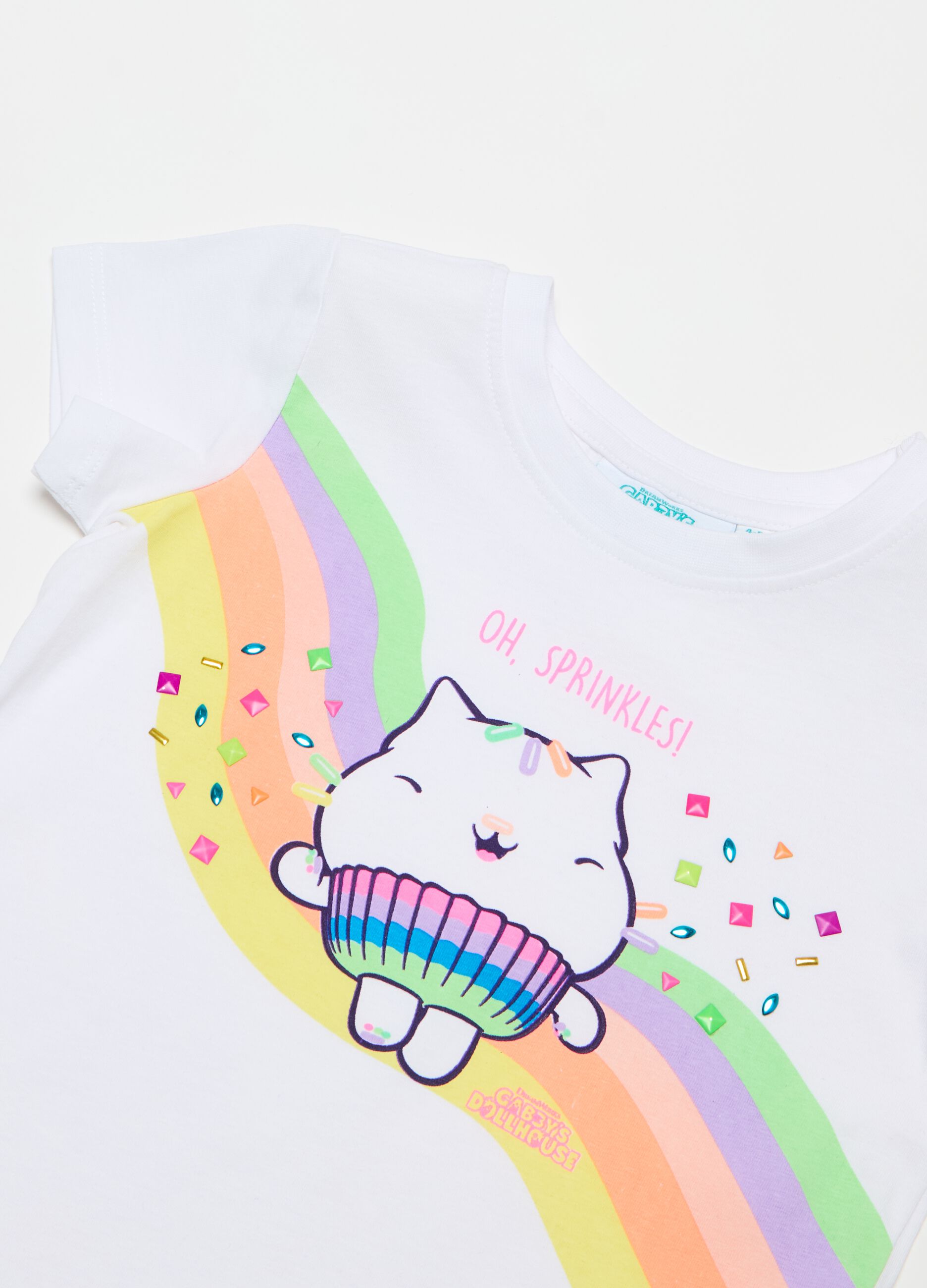 T-shirt with Cakey Cat print