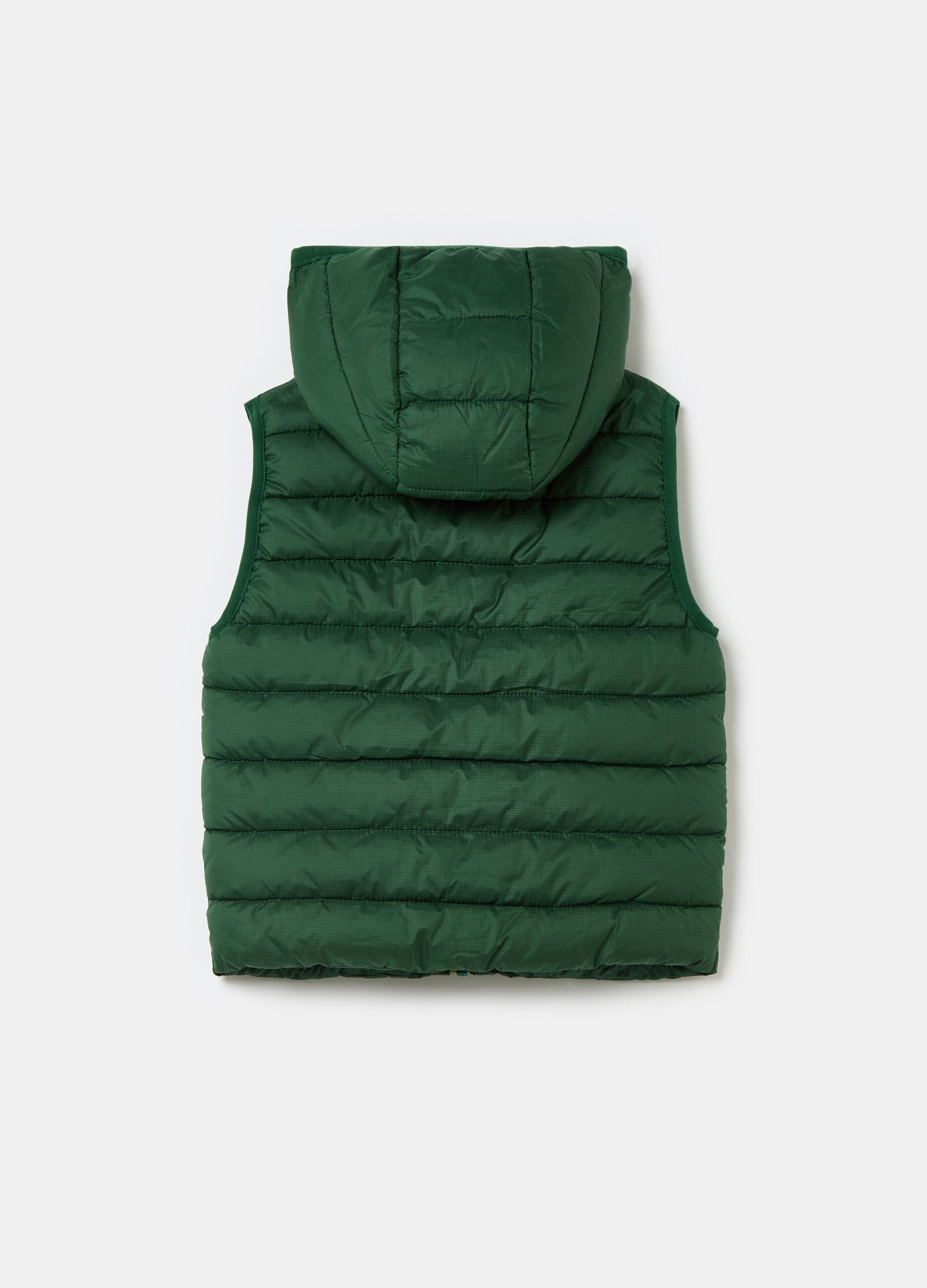 Ultralight reversible gilet with ripstop weave