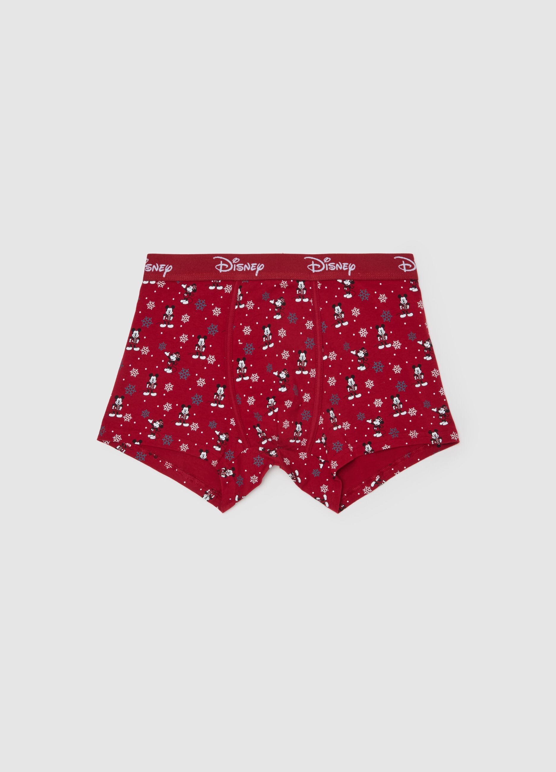 Boxer shorts with all-over Christmas Mickey mouse print