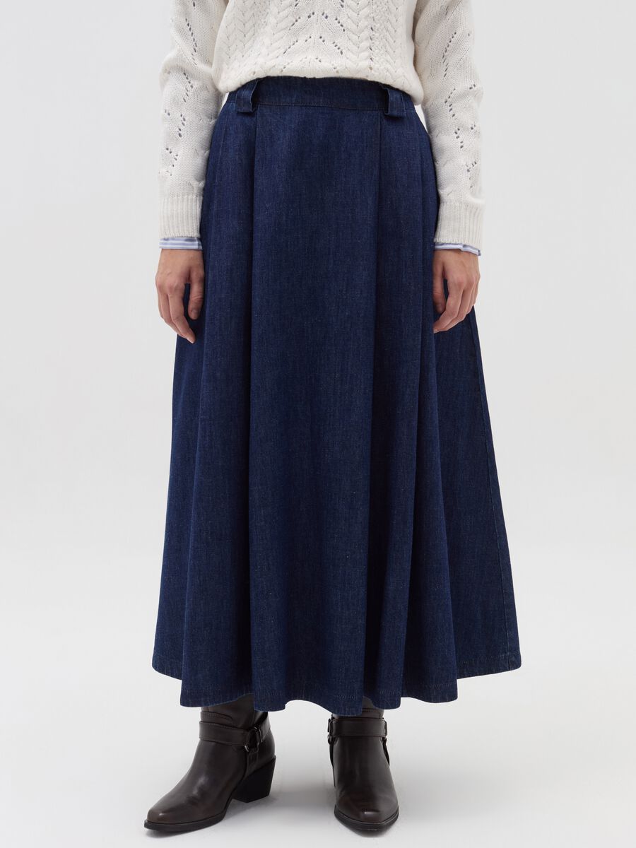 Denim full skirt_2