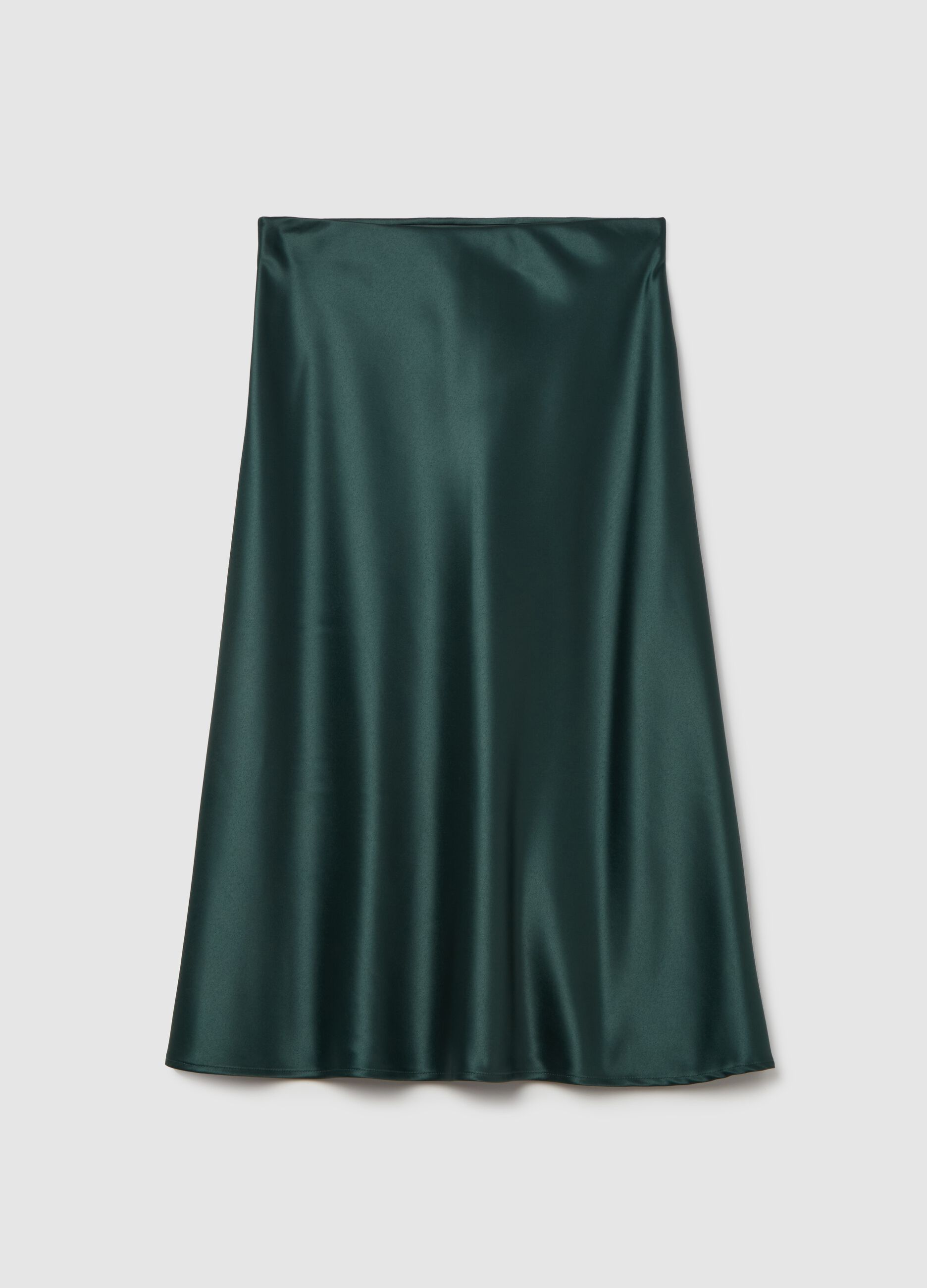 Midi skirt in satin