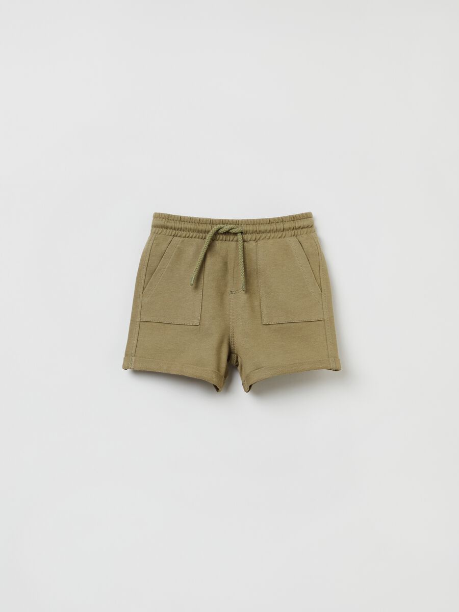 Shorts in French Terry with drawstring_0