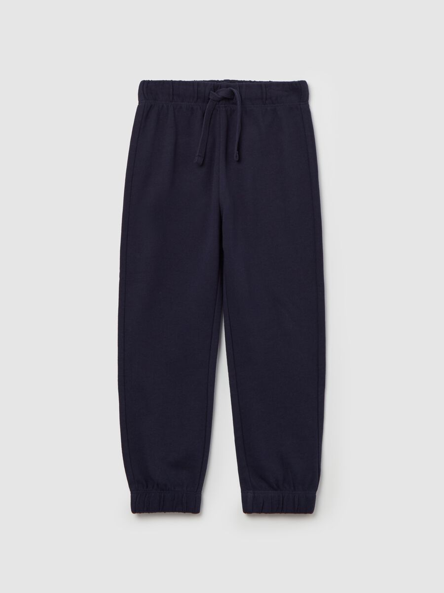 Fleece joggers with drawstring_0