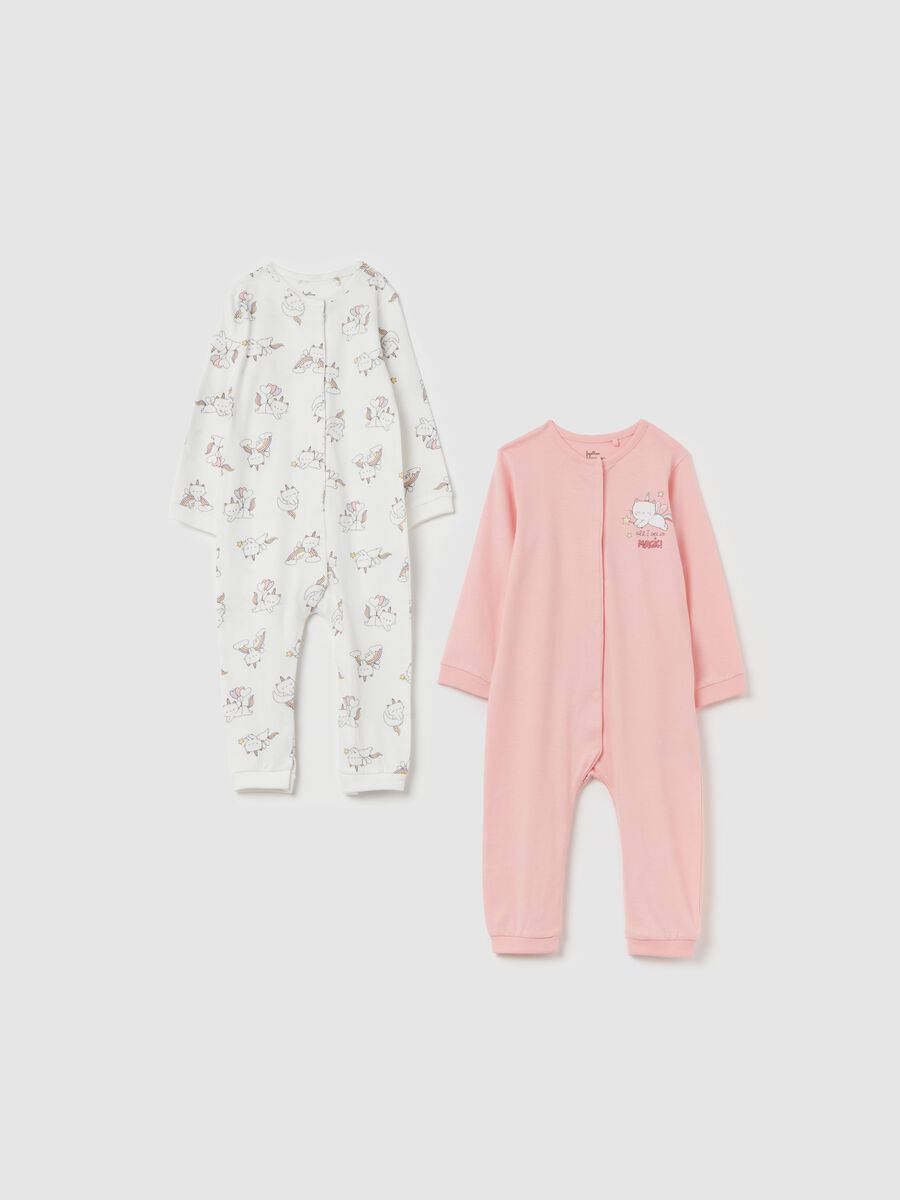 Two-pack onesies in organic cotton with print_0