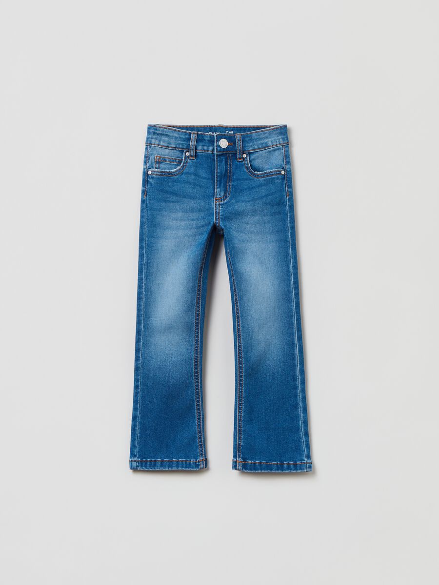 Flare-fit jeans with five pockets_0