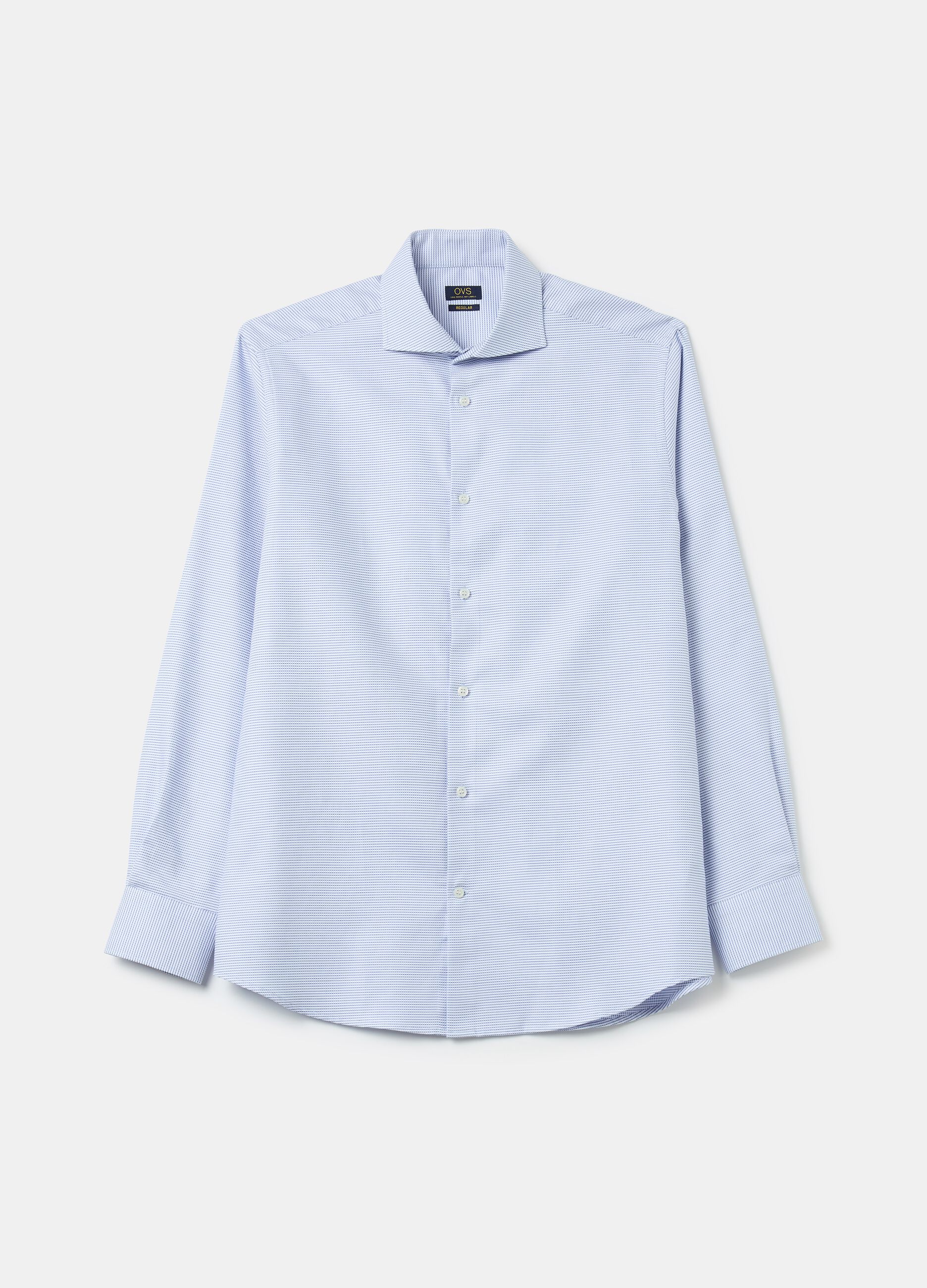 Regular-fit easy-iron shirt with micro pattern