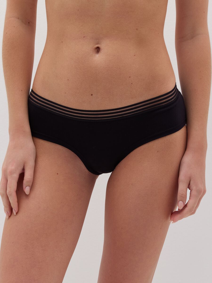 Two-pack French knickers with striped trim_1