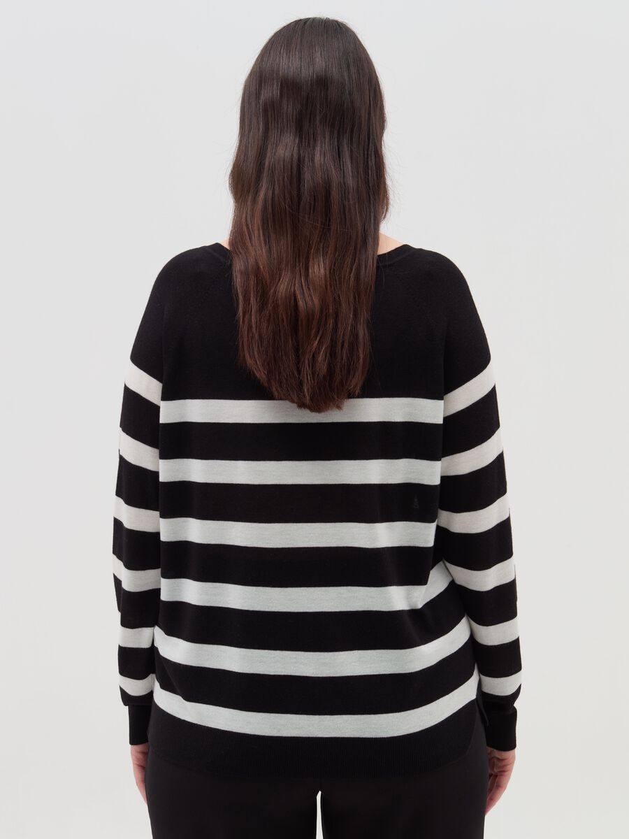 Curvy striped top with raglan sleeves_2