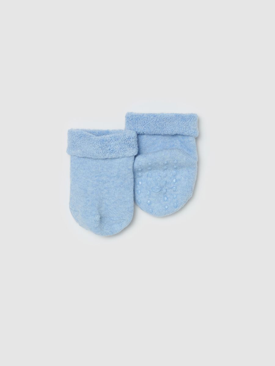 Four-pair pack socks in solid colour terry_0