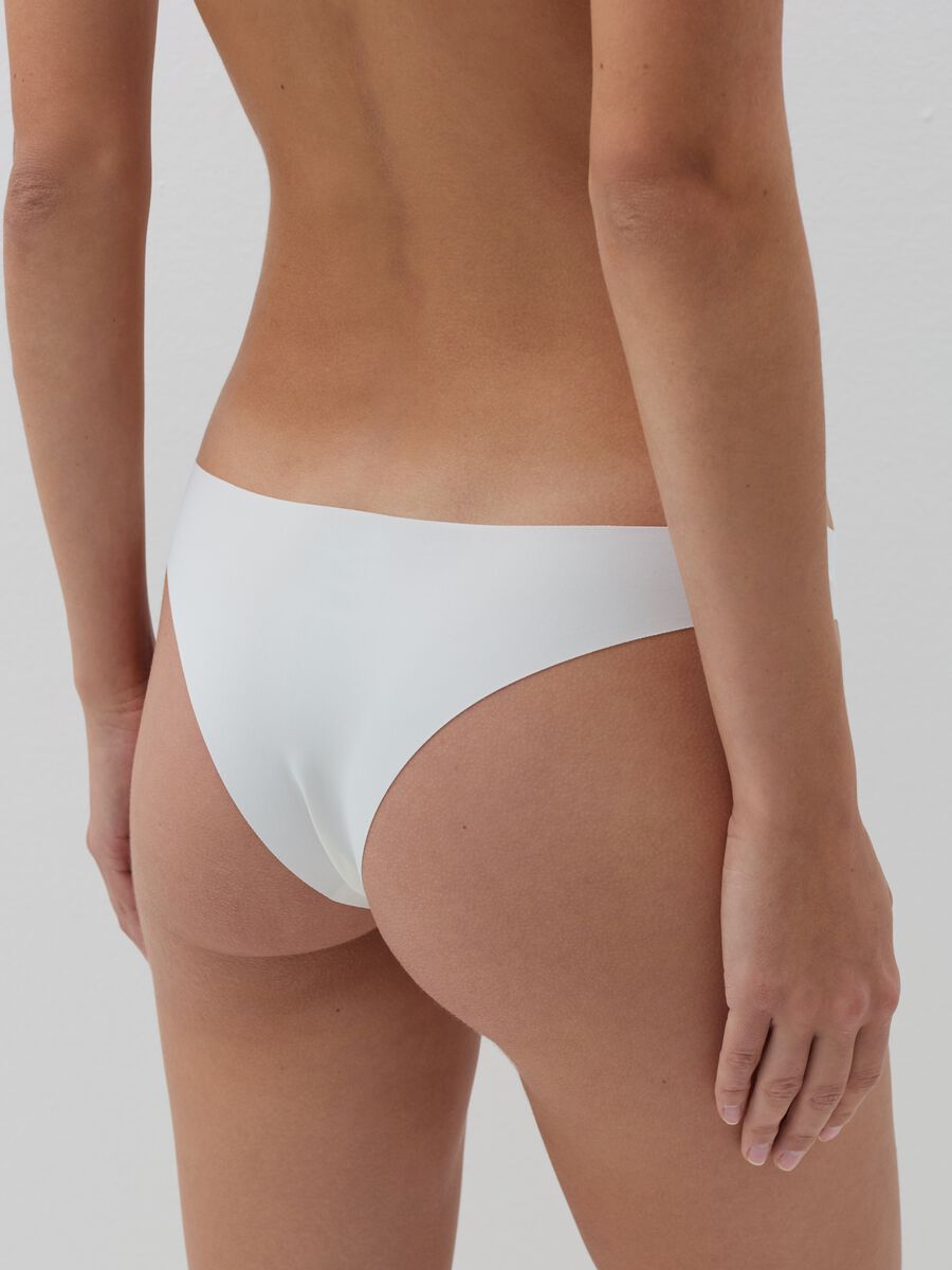 Microfibre Brazilian-cut briefs with lace cut detail_3