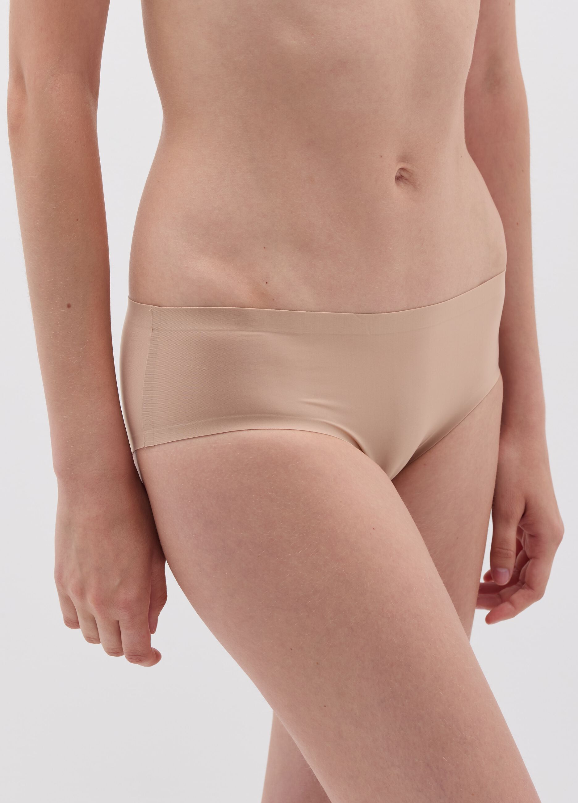 French knickers in seamless microfibre