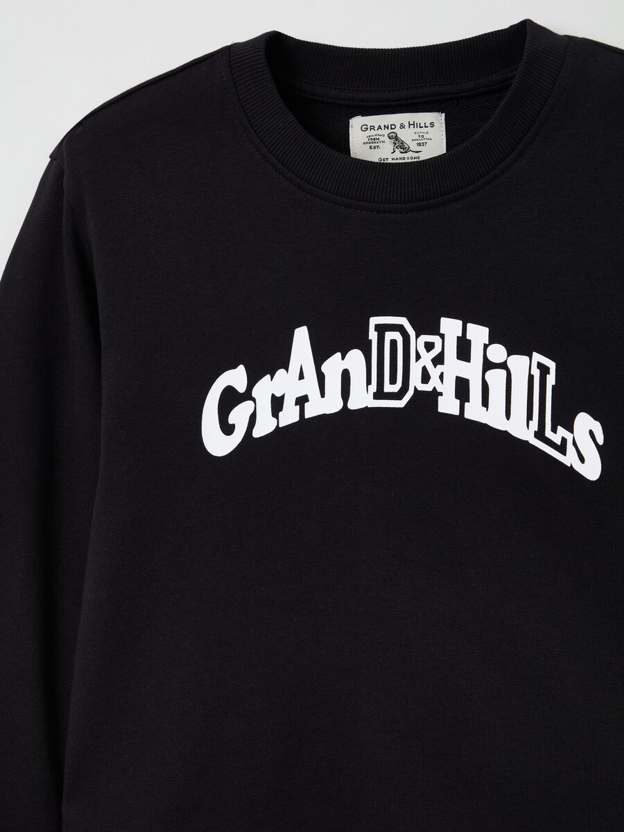 Cotton sweatshirt with Grand&Hills print_1