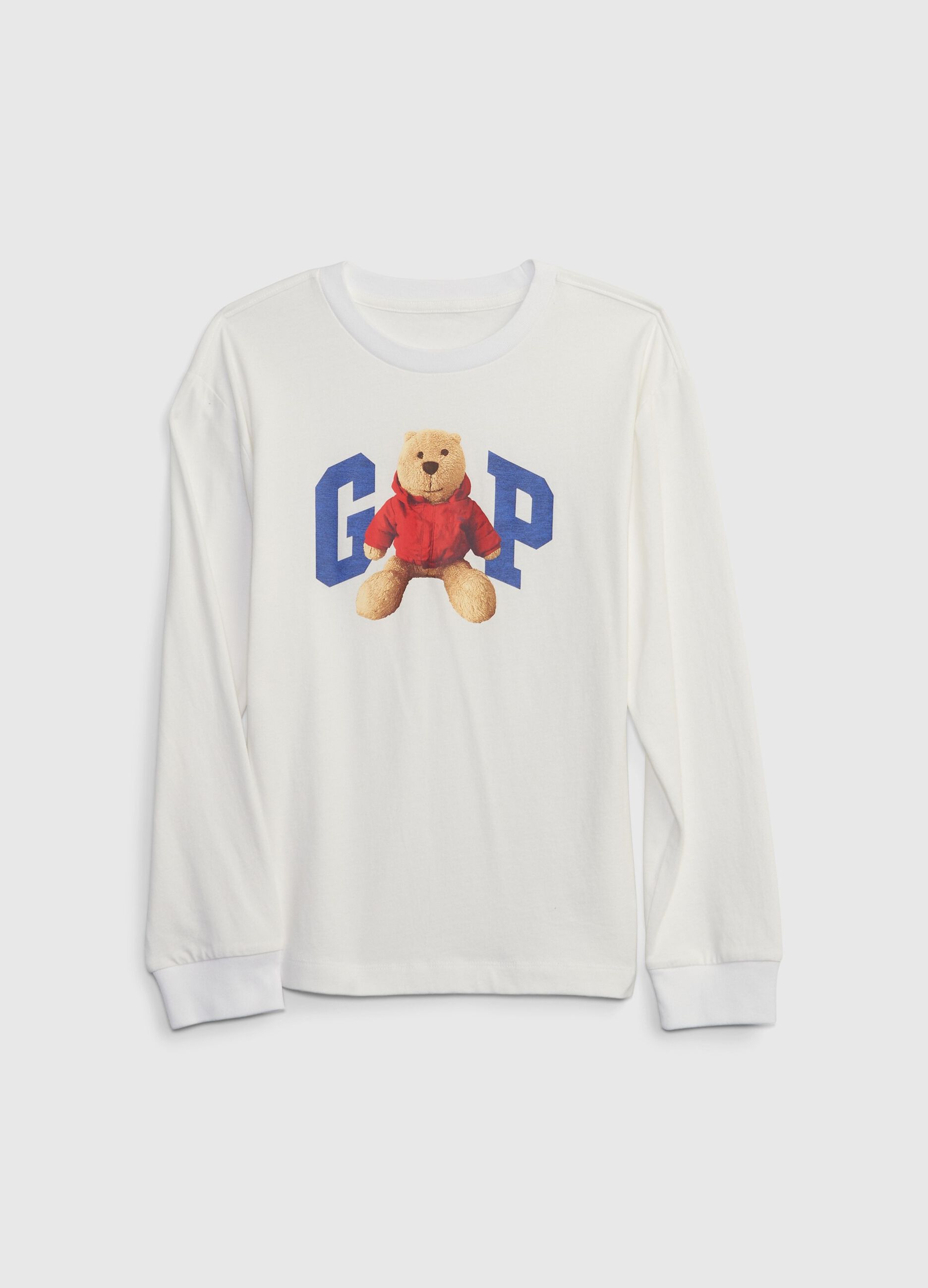T-shirt con stampa logo e orso Brannan