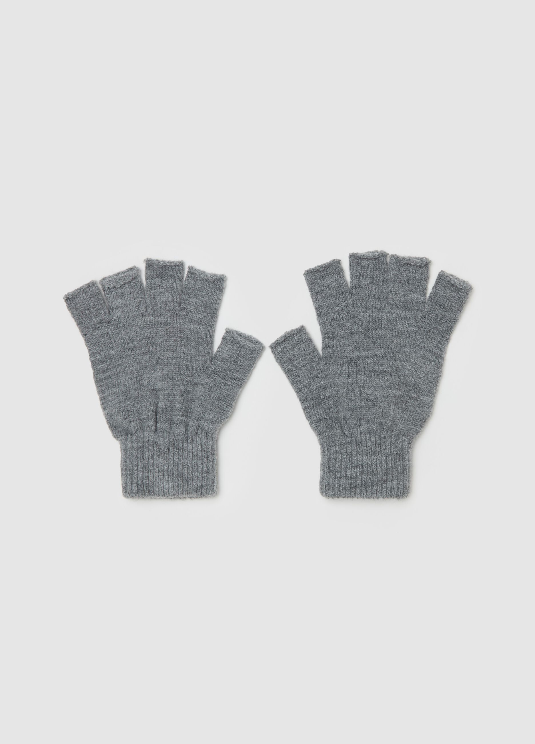 Knitted half-finger gloves