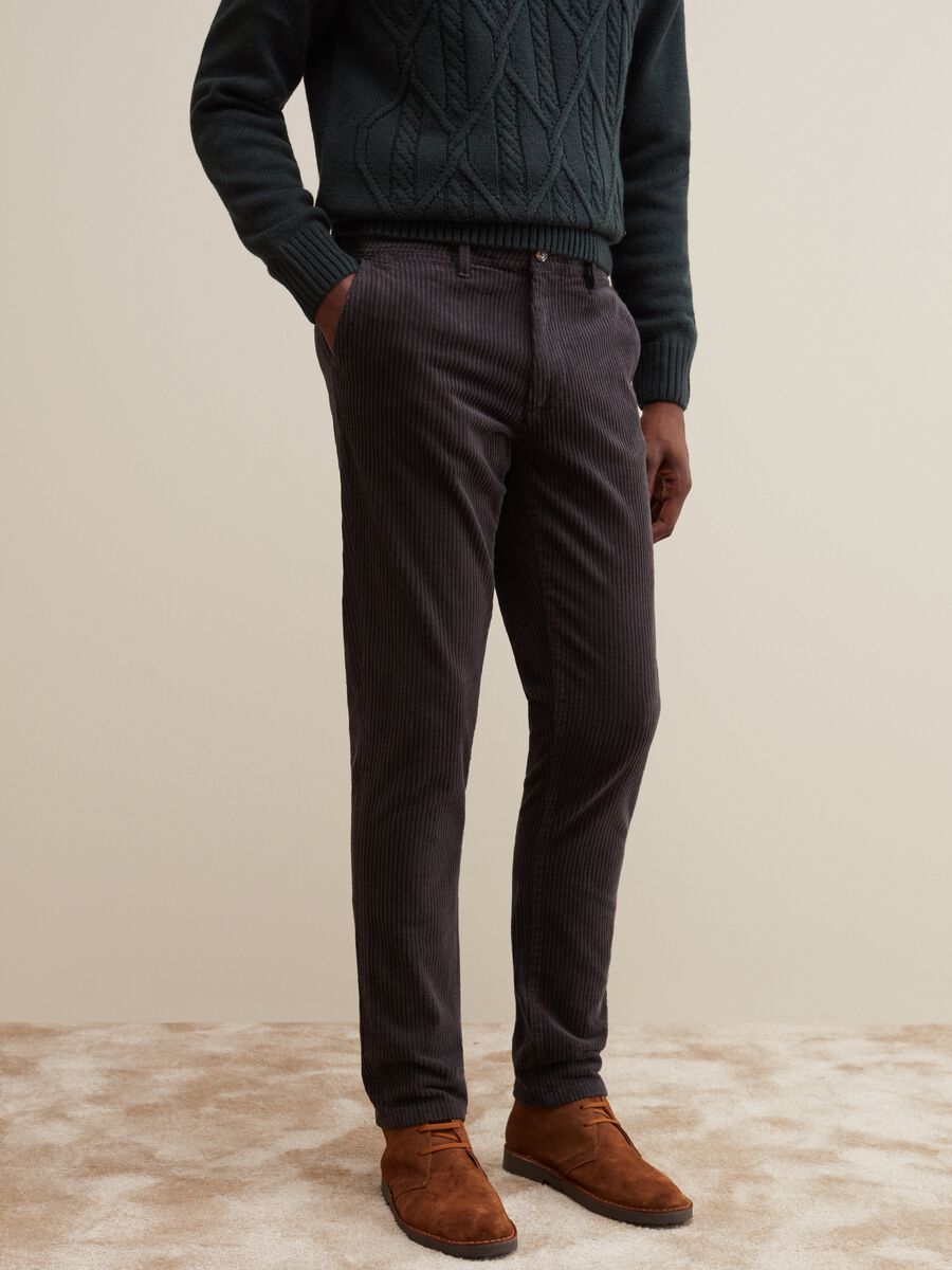 Corduroy chino trousers_1