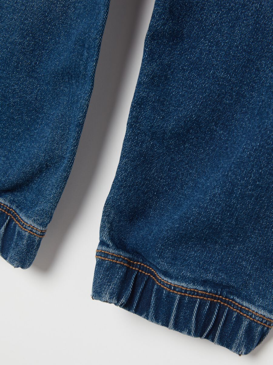 Denim joggers with drawstring_3