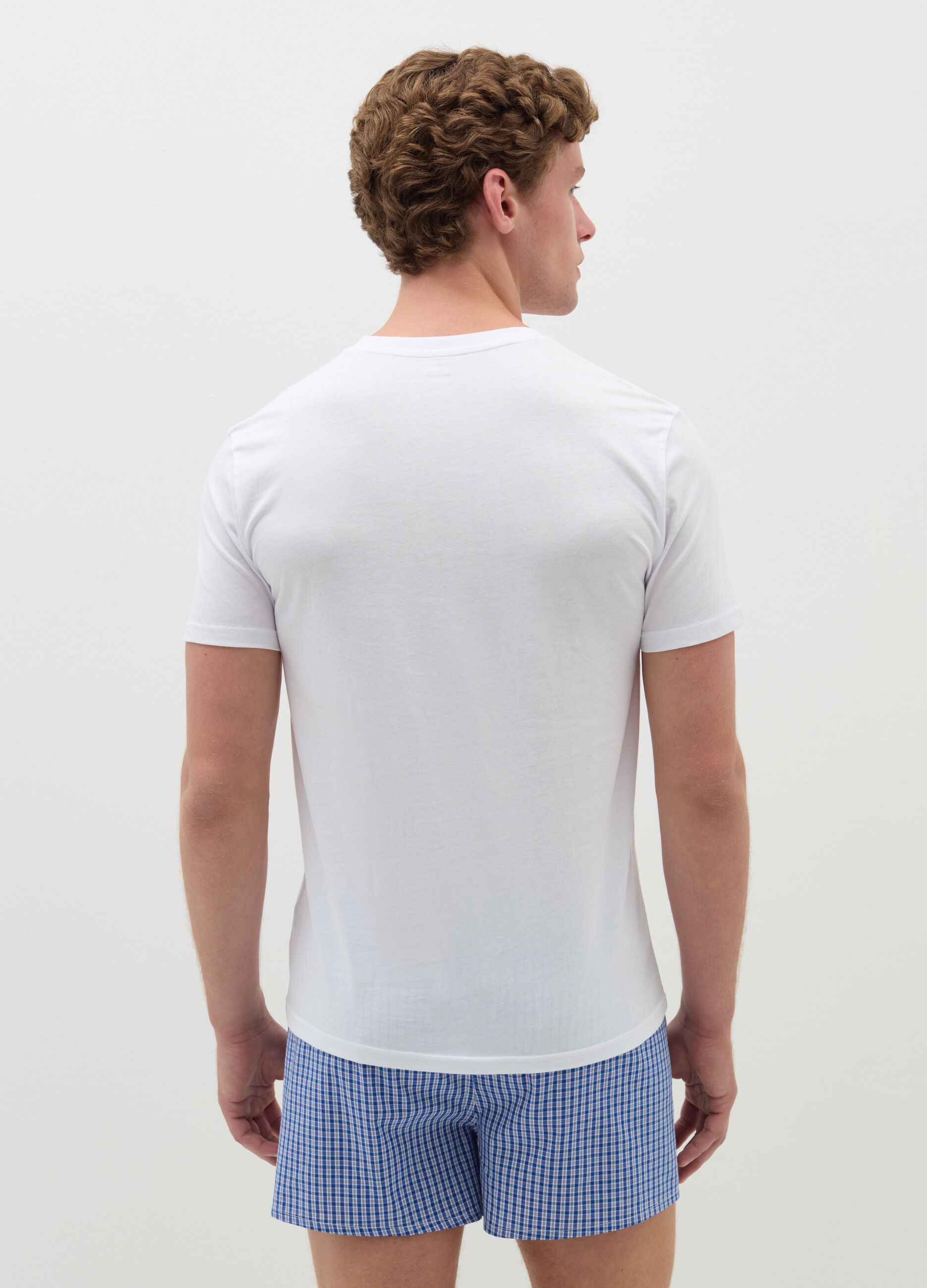 Three-pack undershirts with V neck