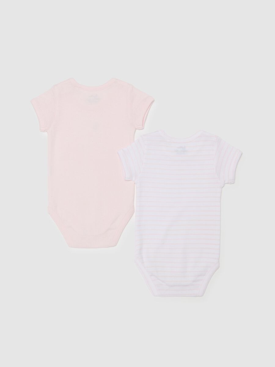 Two-pack striped bodysuits in organic cotton_1