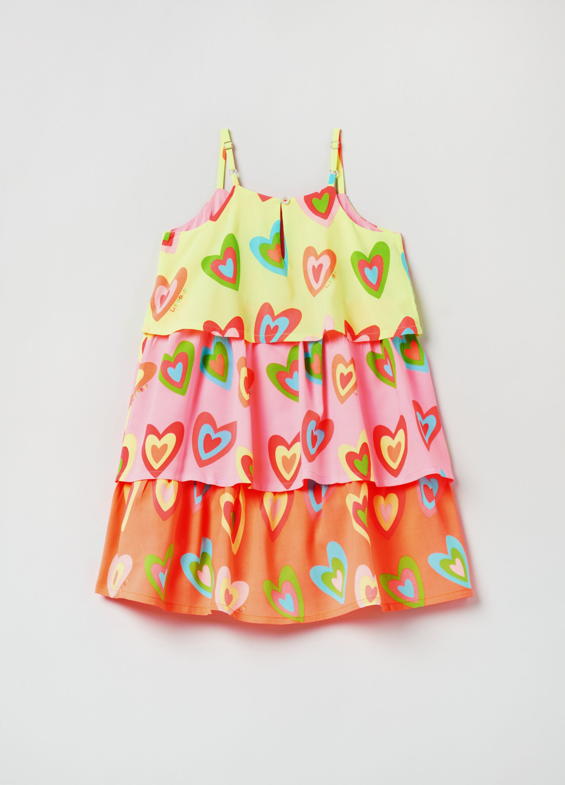 Tiered dress with Love Therapy print