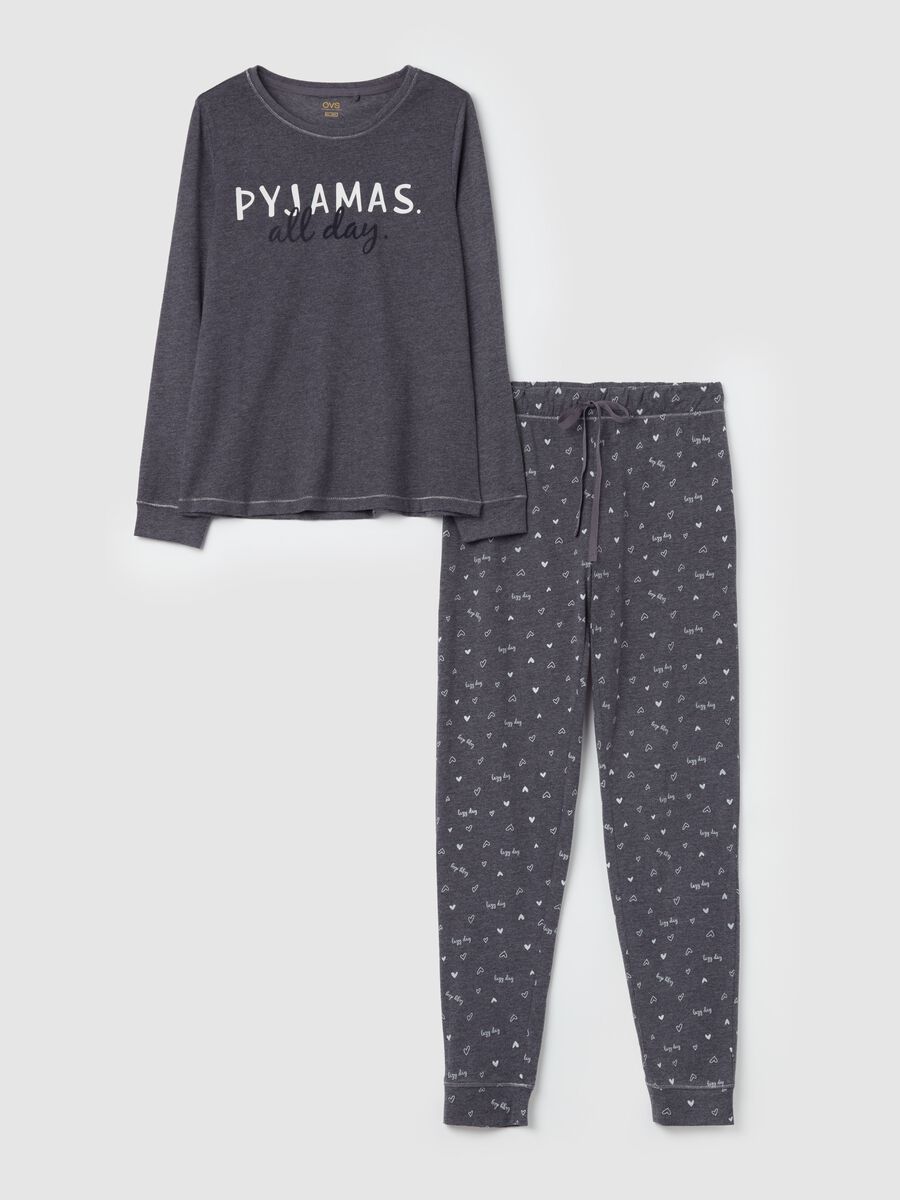 Pigiama lungo stampa "Pyjamas all day"_4