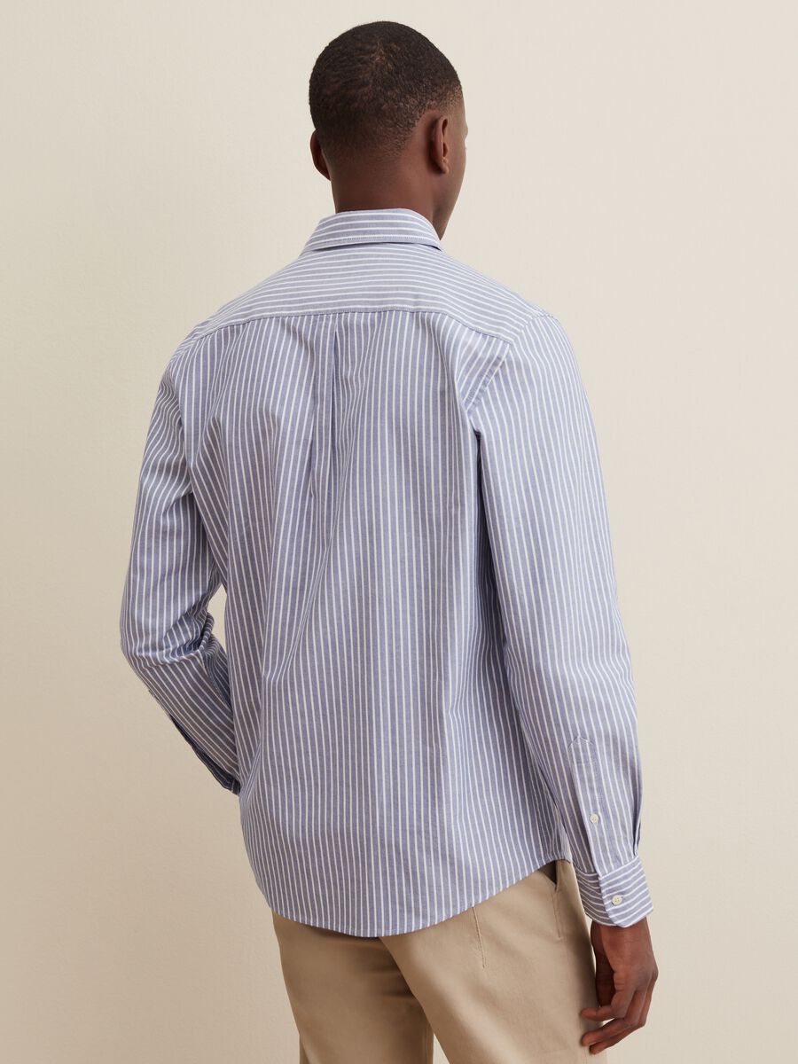 Oxford cotton shirt with striped pattern_2