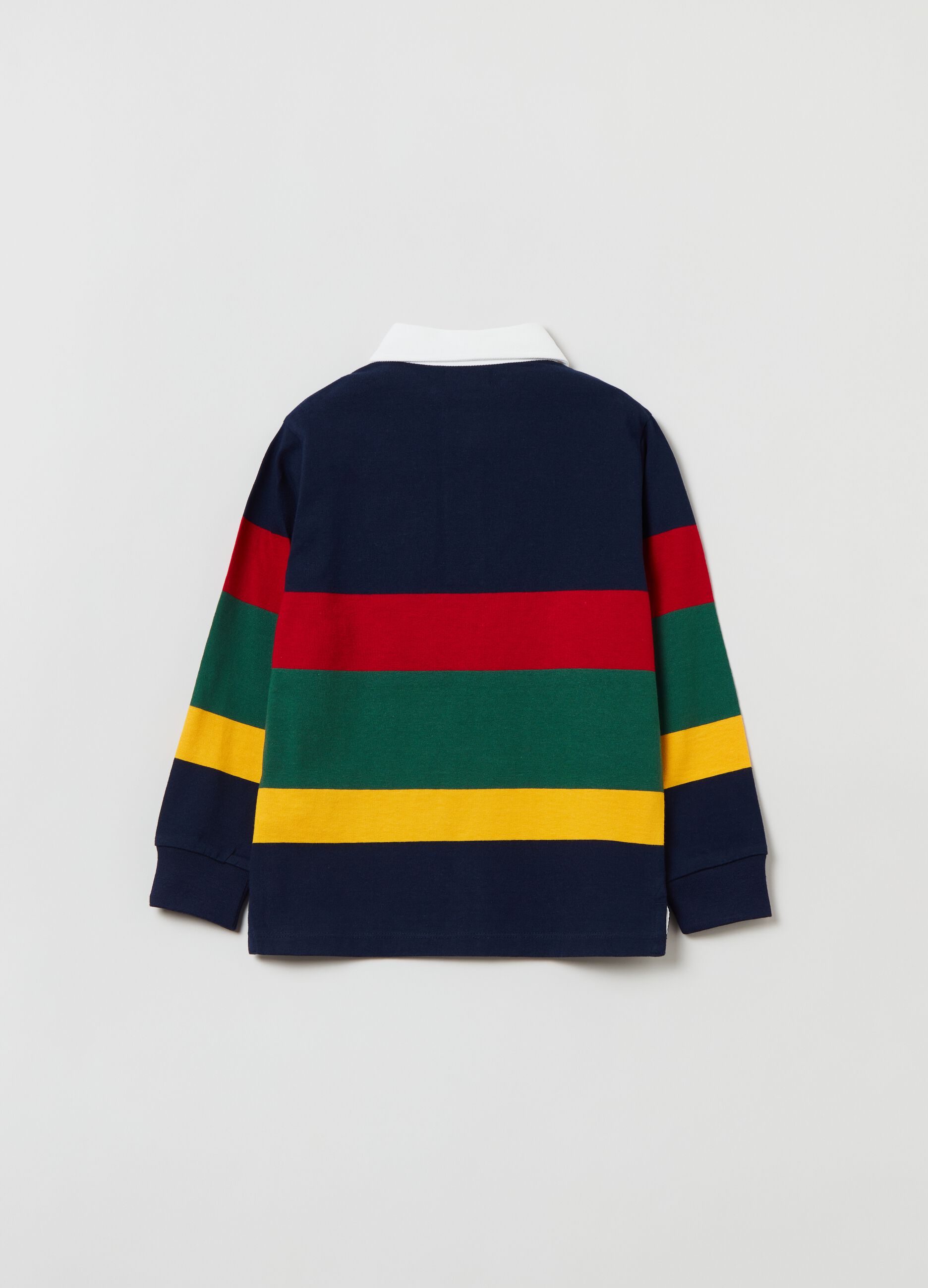 Rainbow Stripe cotton polo shirt