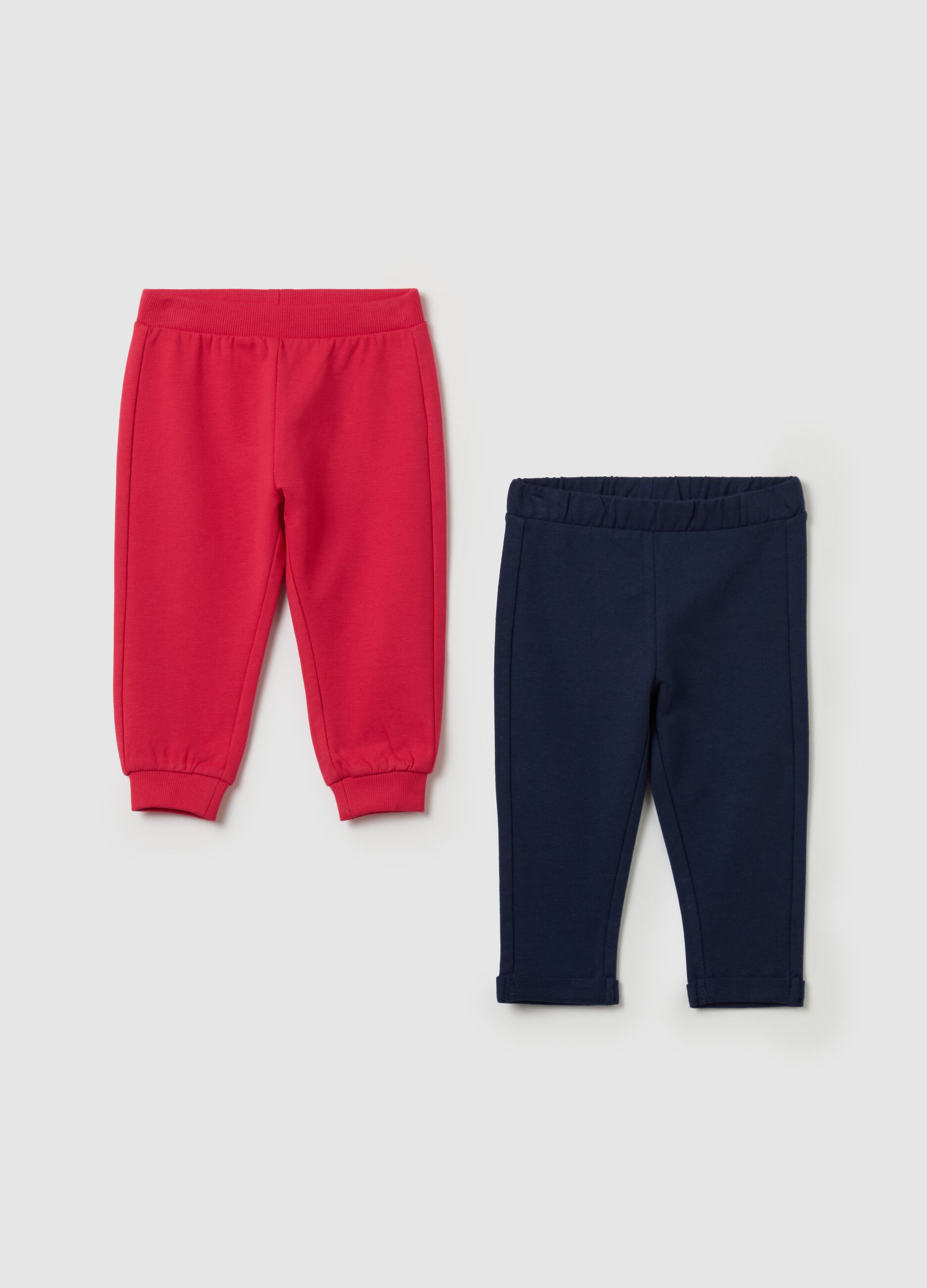 Two-pack stretch cotton joggers